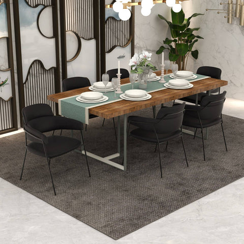 Axis Upholstered Dining Chair with Curved Open-Back and Arms and Black/Gold Stainless Steel Legs