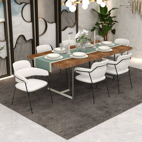 Axis Upholstered Dining Chair with Curved Open-Back and Arms and Black/Gold Stainless Steel Legs