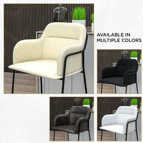 Axis 40" Bar Stool with Ergonomic Design, Powder-Coated Base, and Footrest in Black/Gold