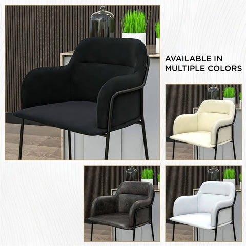 Axis 40" Bar Stool with Ergonomic Design, Powder-Coated Base, and Footrest in Black/Gold