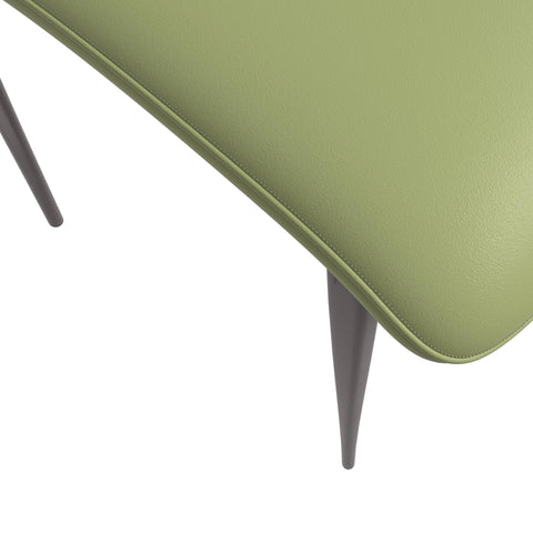 Aspen Dining Chairs Upholstered in Leather Kitchen Room Chairs with Metal Legs Set of 4