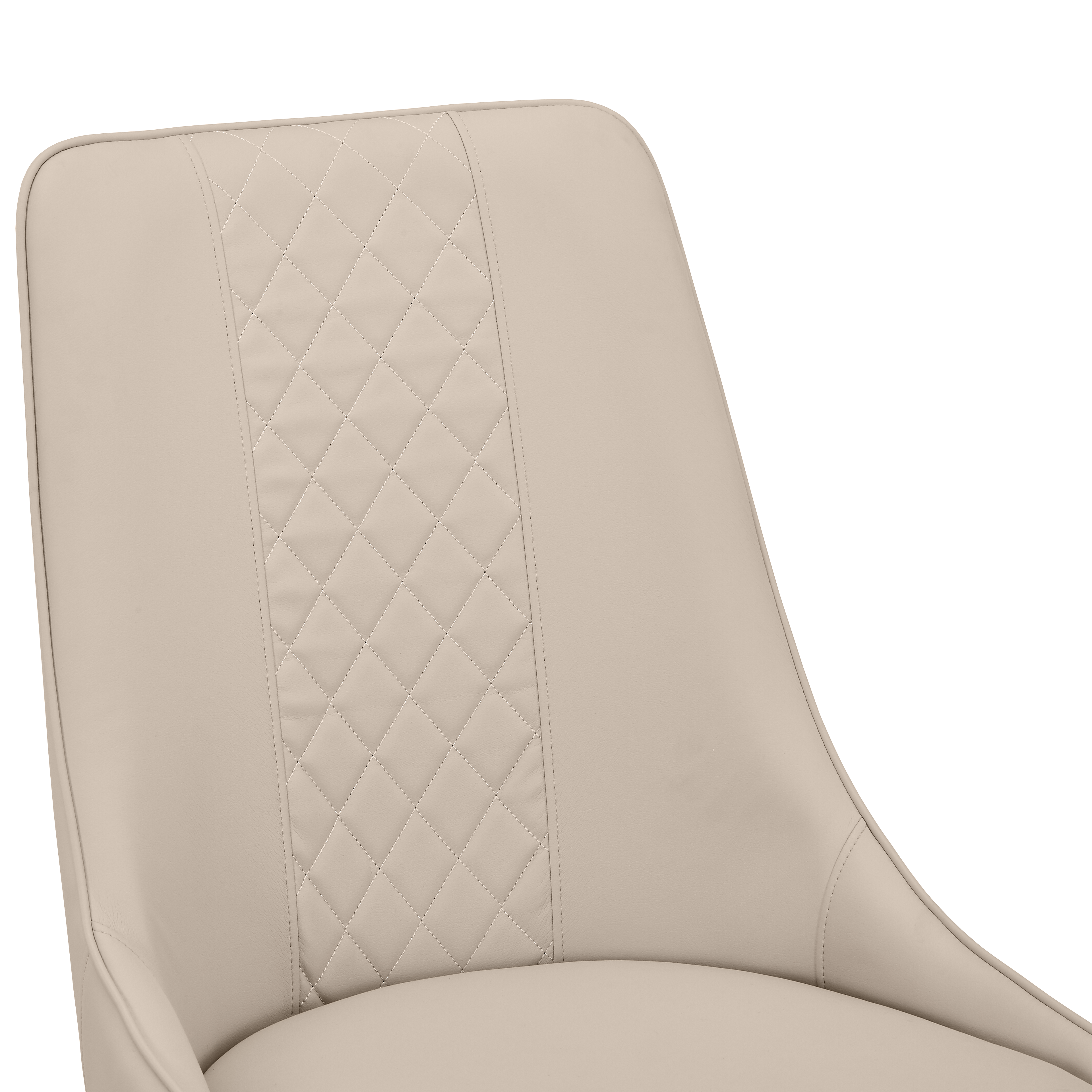 Allure Leather Dining Chairs in Steel Legs with Gold Accent Tips