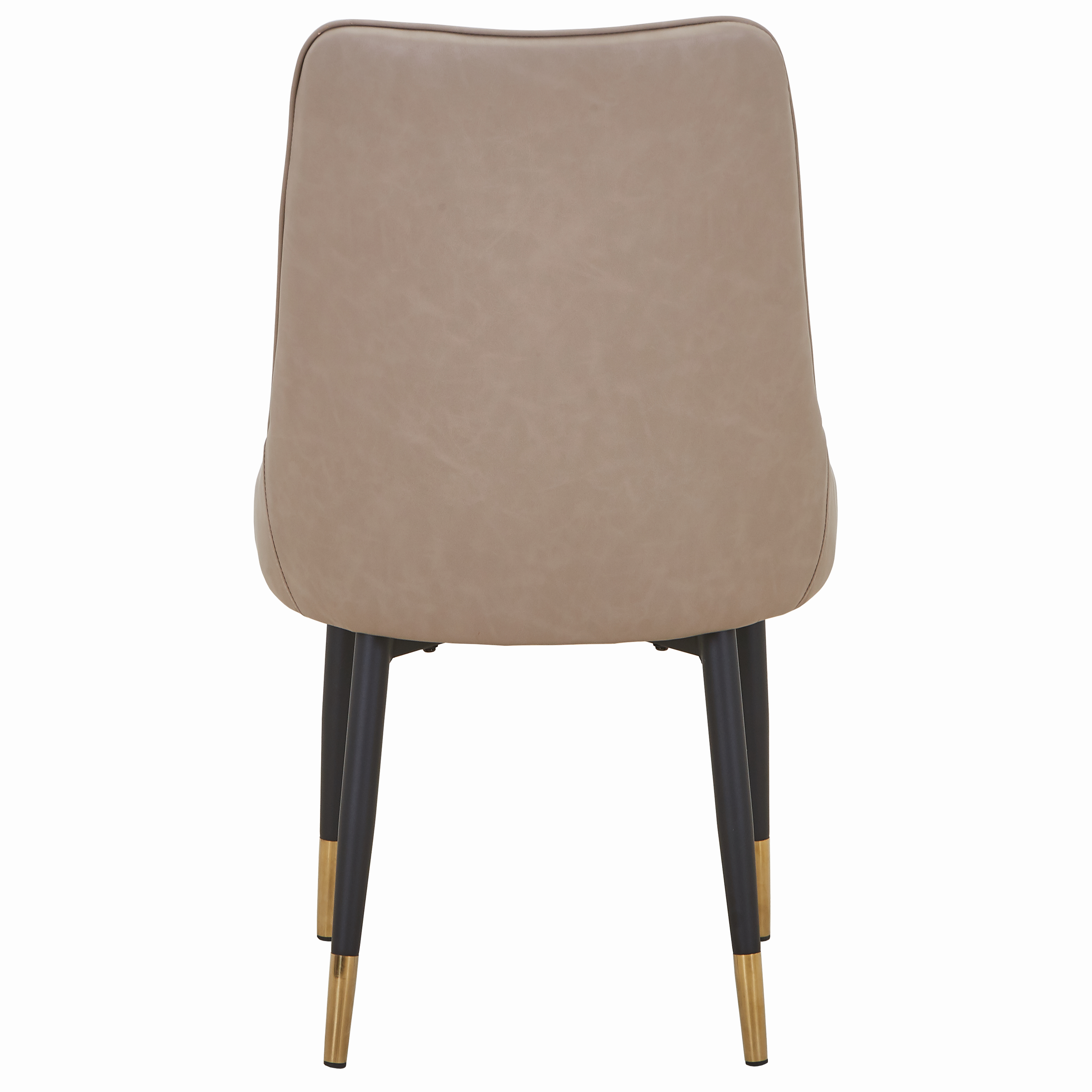 Allure Leather Dining Chairs in Steel Legs with Gold Accent Tips