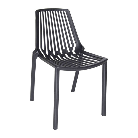 Acken Mid Century Modern Plastic Stackable Dining Chair Set of 2