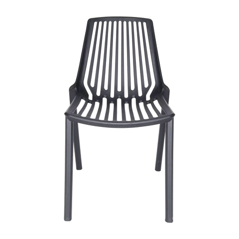 Acken Mid Century Modern Plastic Stackable Dining Chair Set of 2