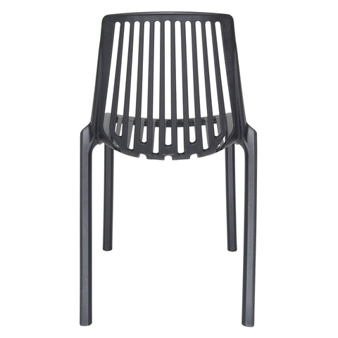 Acken Mid Century Modern Plastic Stackable Dining Chair Set of 2