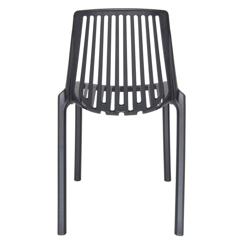 Acken Mid Century Modern Plastic Stackable Dining Chair Set of 4