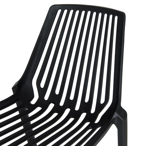 Acken Mid Century Modern Plastic Stackable Dining Chair Set of 4