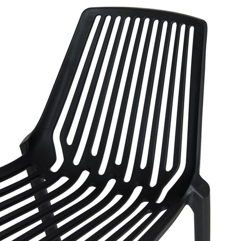 Acken Mid Century Modern Plastic Stackable Dining Chair Set of 2
