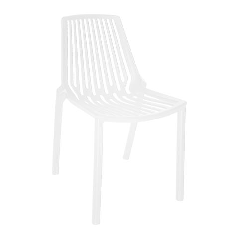 Acken Mid Century Modern Plastic Stackable Dining Chair Set of 2