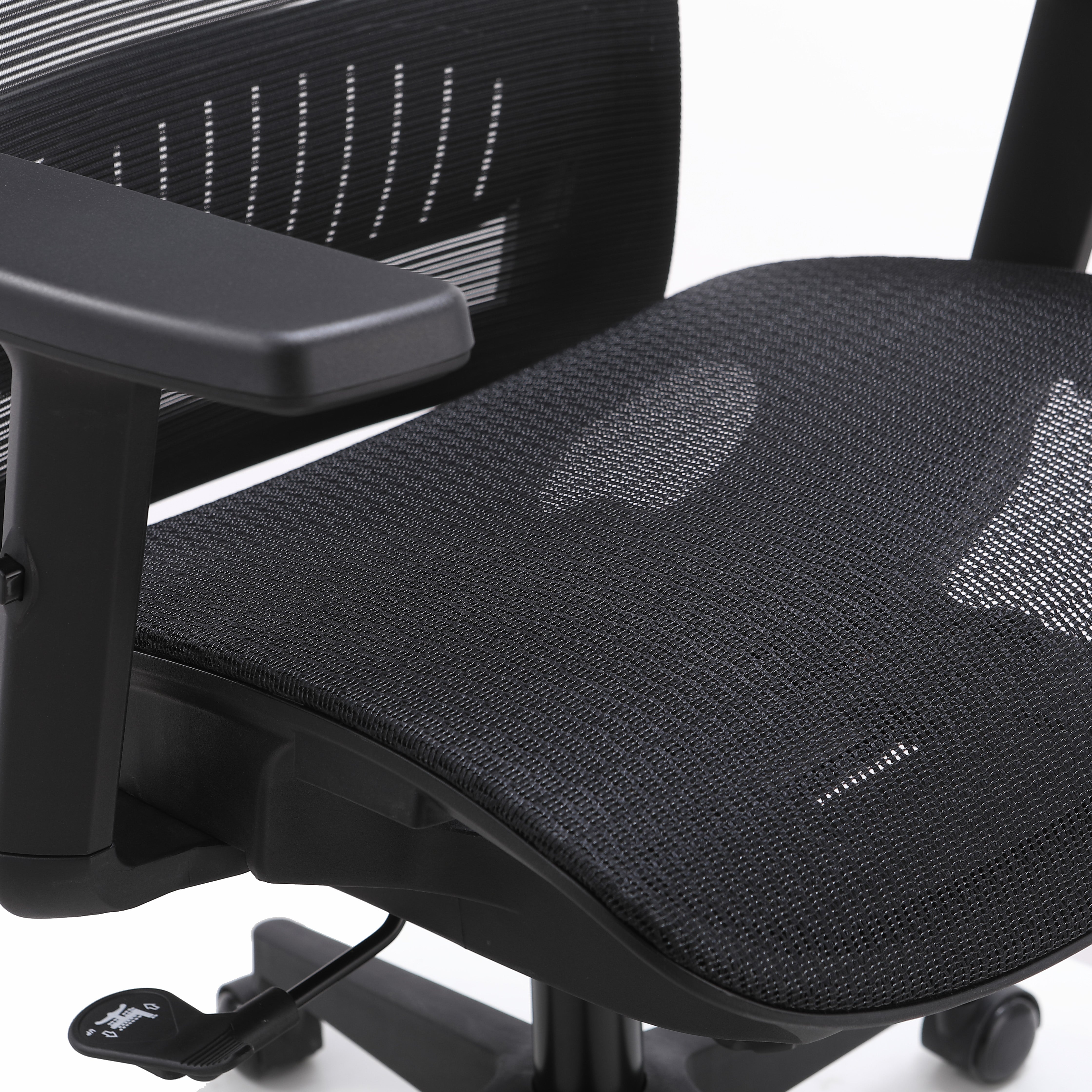 Amanda Adjustable Height Mesh Office Chair with Nylon Frame - Swivel and Tilt Mechanism