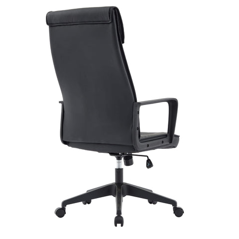 Aiaria Ergonomic High-Back Leather Office Chair with Adjustable Height, Swivel, Tilt, and Double Wheel Casters
