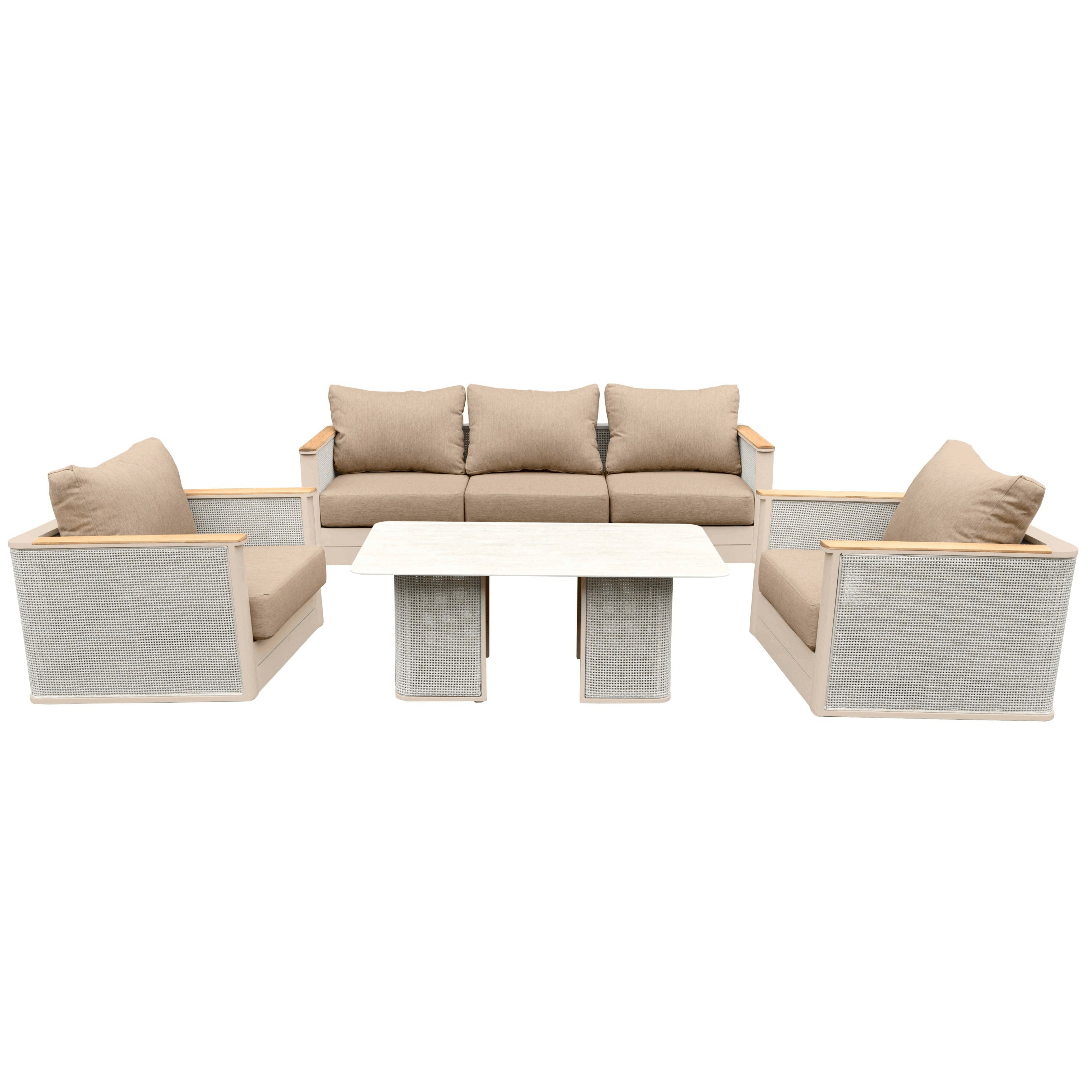 Arvin 4-Piece Conversation Set with Coffee Table, Sofa, and 2 Accent Chairs