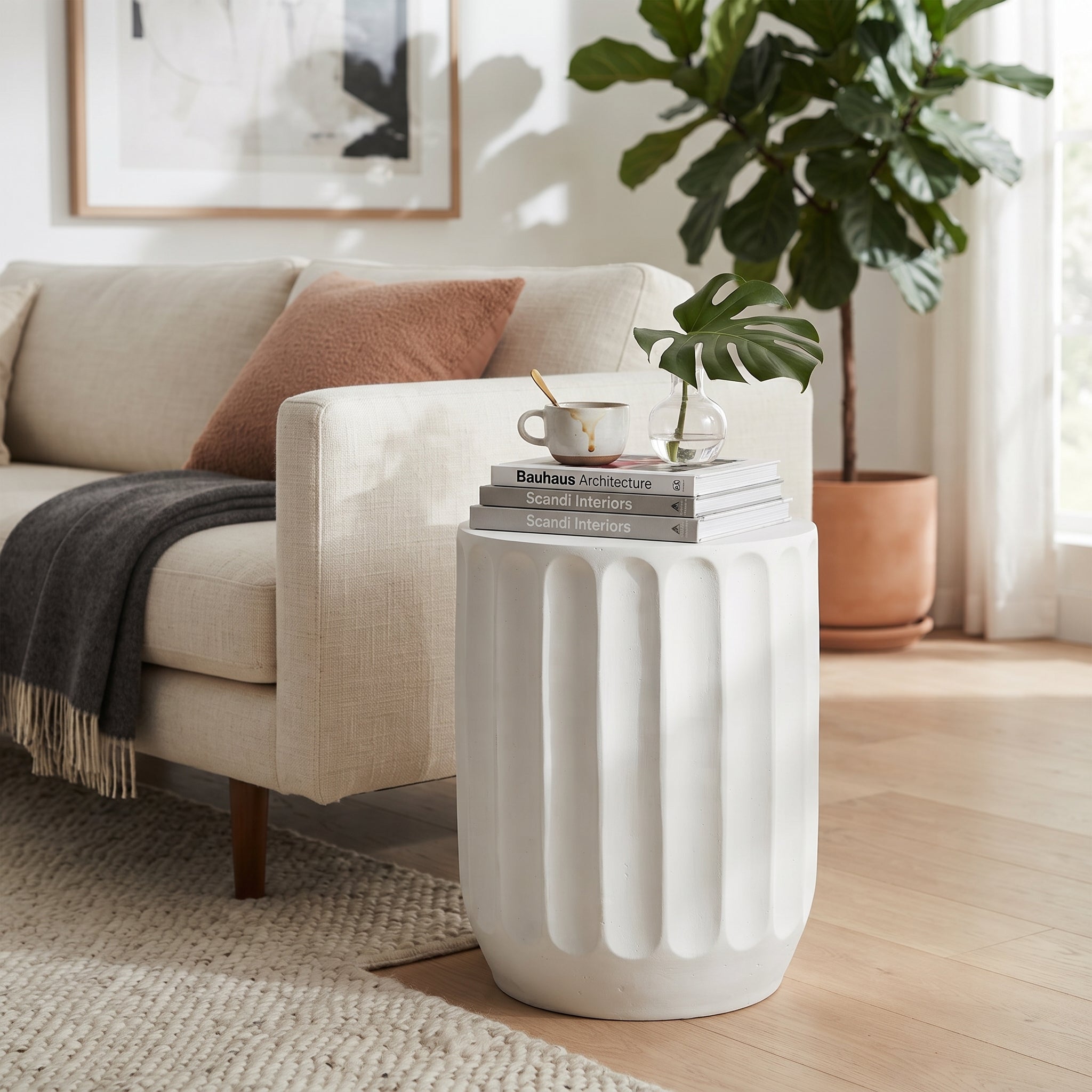 Arlo Side/End Table in Fiberstone for Indoor and Outdoor