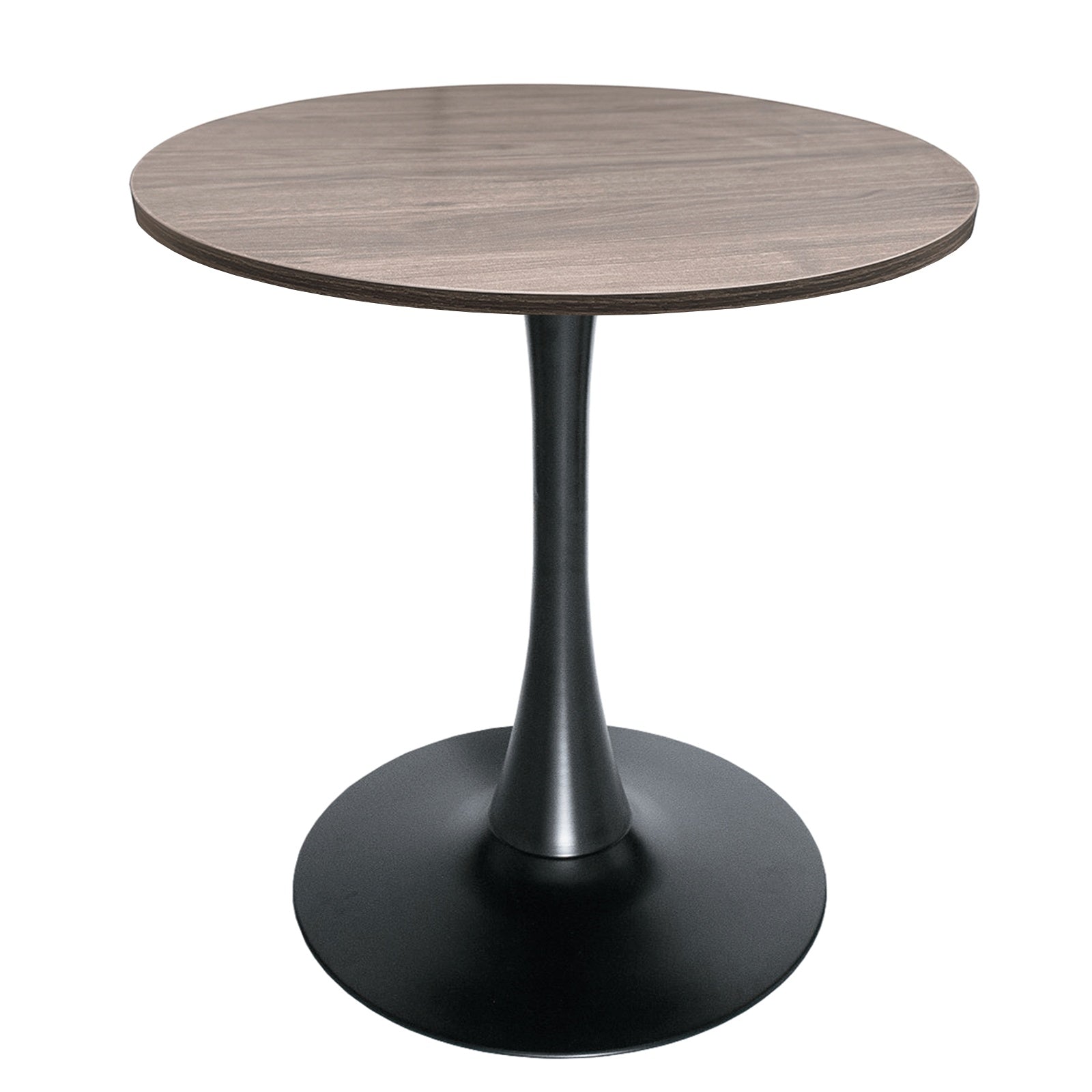 Bristol Round Dining Table with MDF/Sintered Stone/Glass Tabletop in Black Steel Base