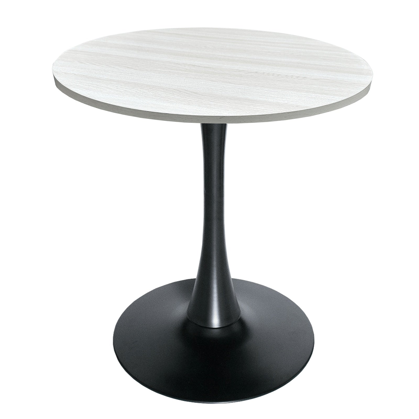 Bristol Round Dining Table with MDF/Sintered Stone/Glass Tabletop in Black Steel Base