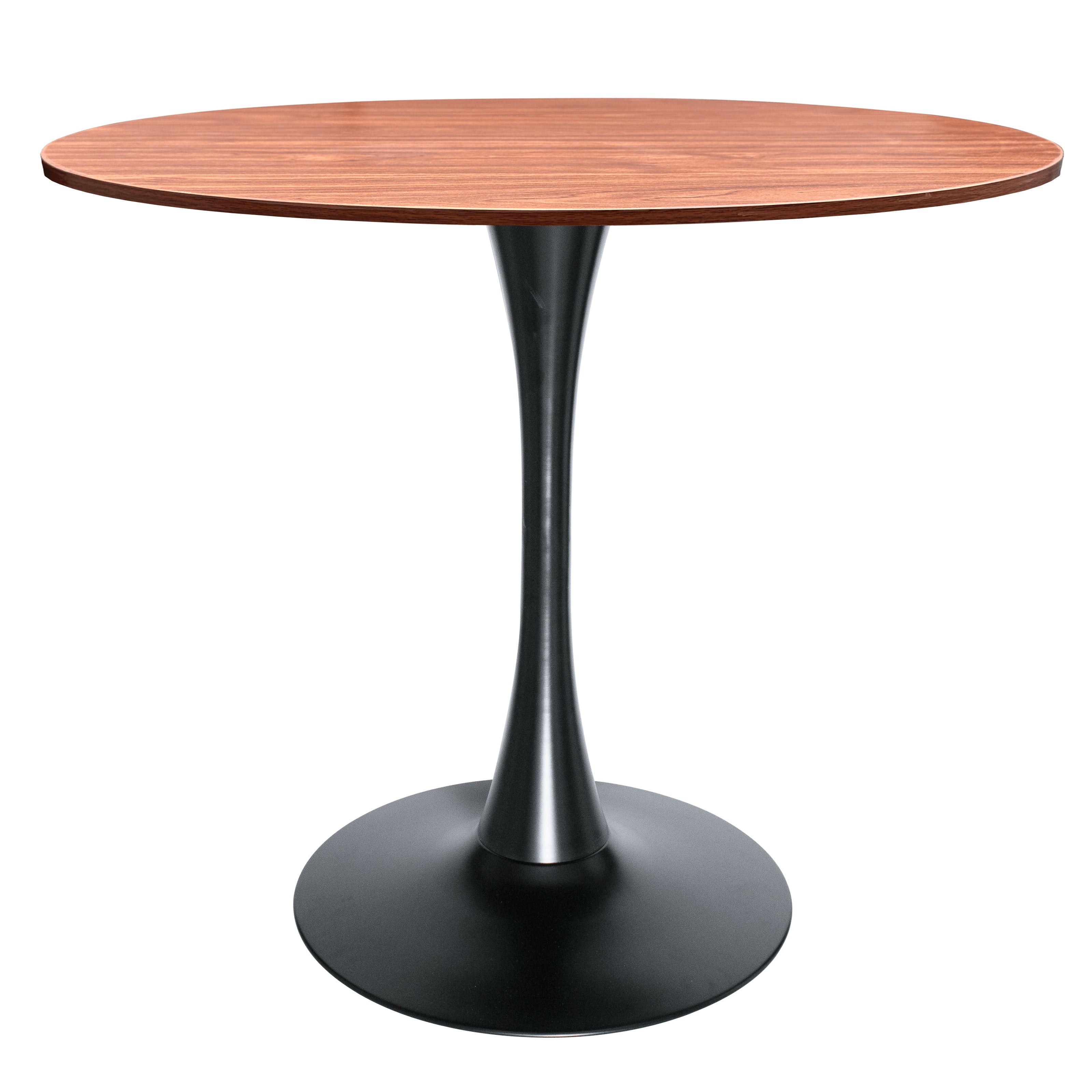Bristol Round Dining Table with MDF/Sintered Stone/Glass Tabletop in Black Steel Base