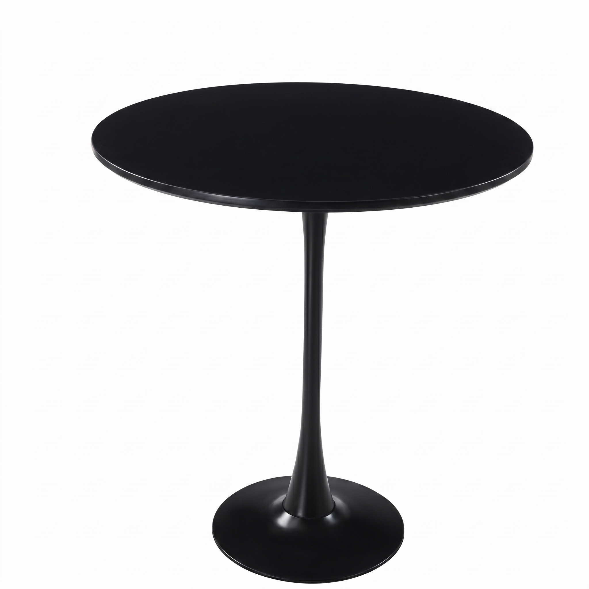 Bristol Round MDF Wood Tabletop Bar Height Table with Steel Base