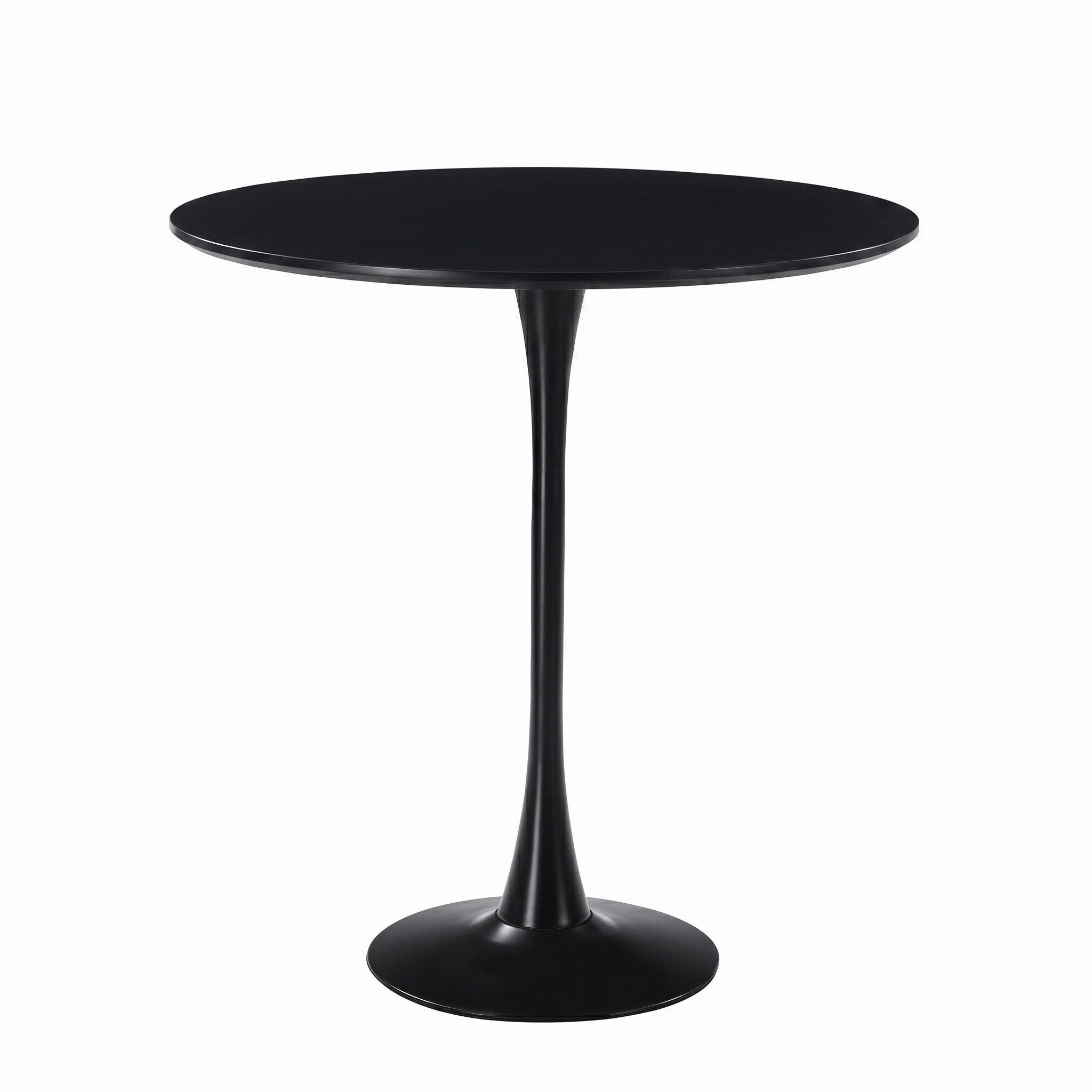 Bristol Round MDF Wood Tabletop Bar Height Table with Steel Base