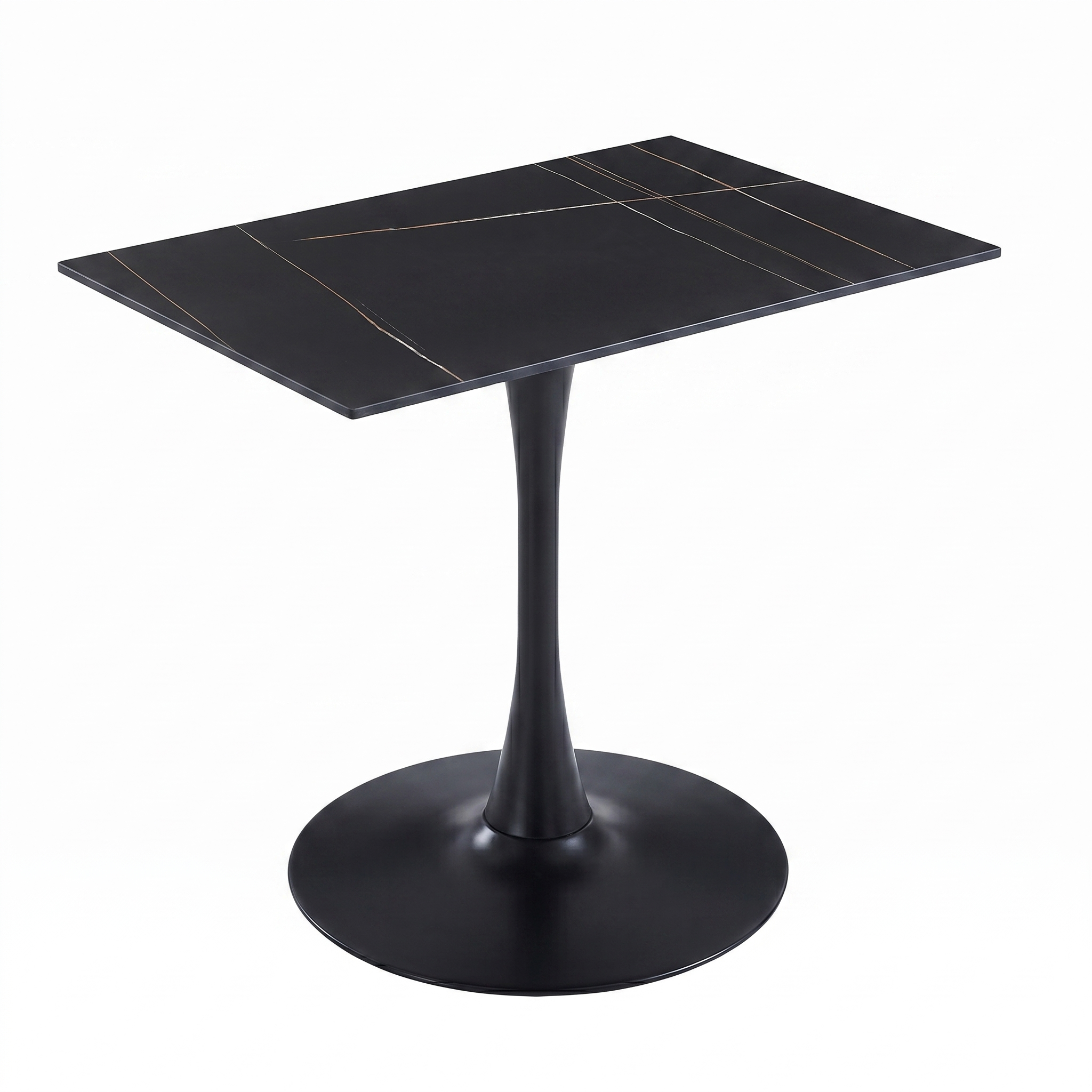 Bristol Dining Table with Sintered Stone Rectangular Tabletop and Steel Base