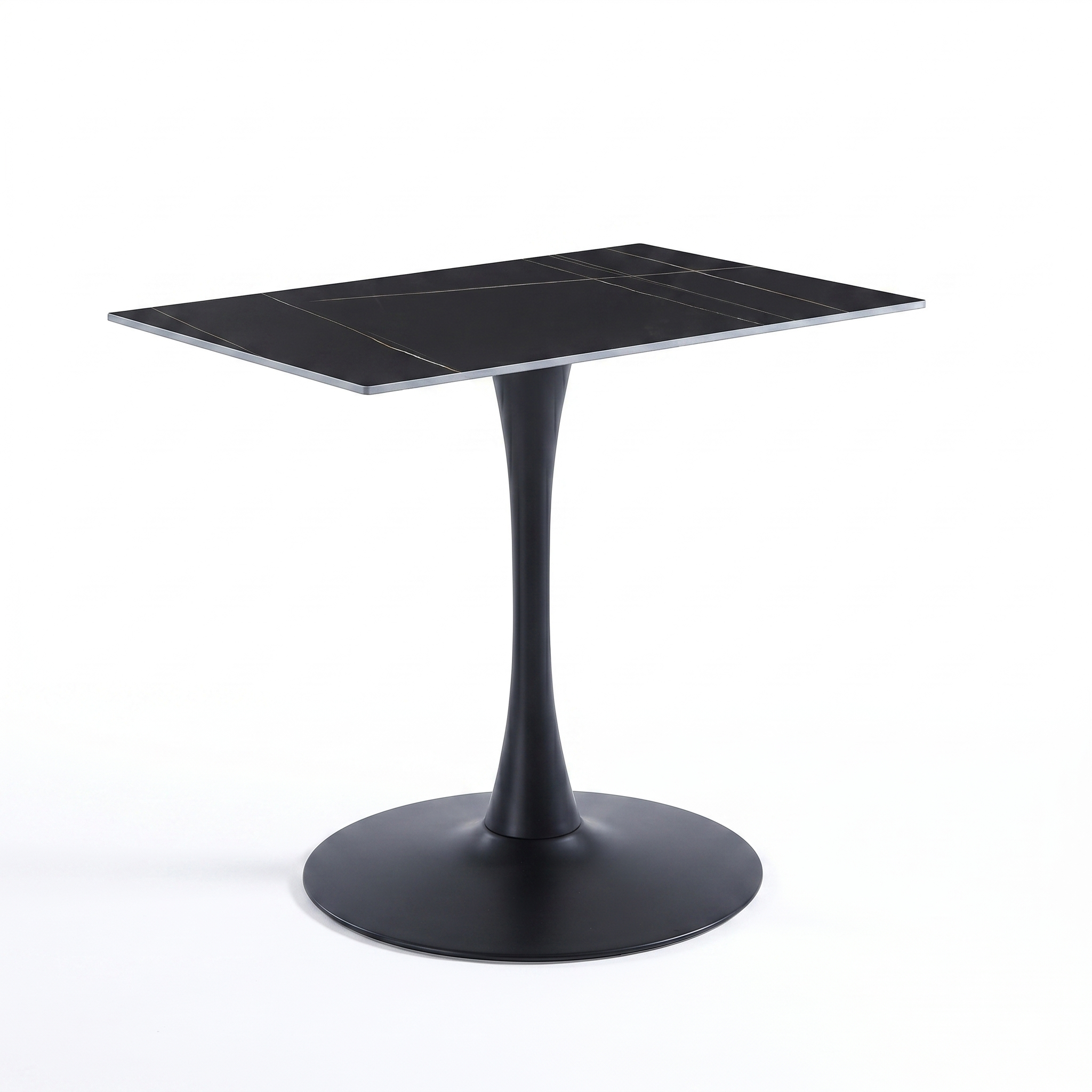 Bristol Dining Table with Sintered Stone Rectangular Tabletop and Steel Base
