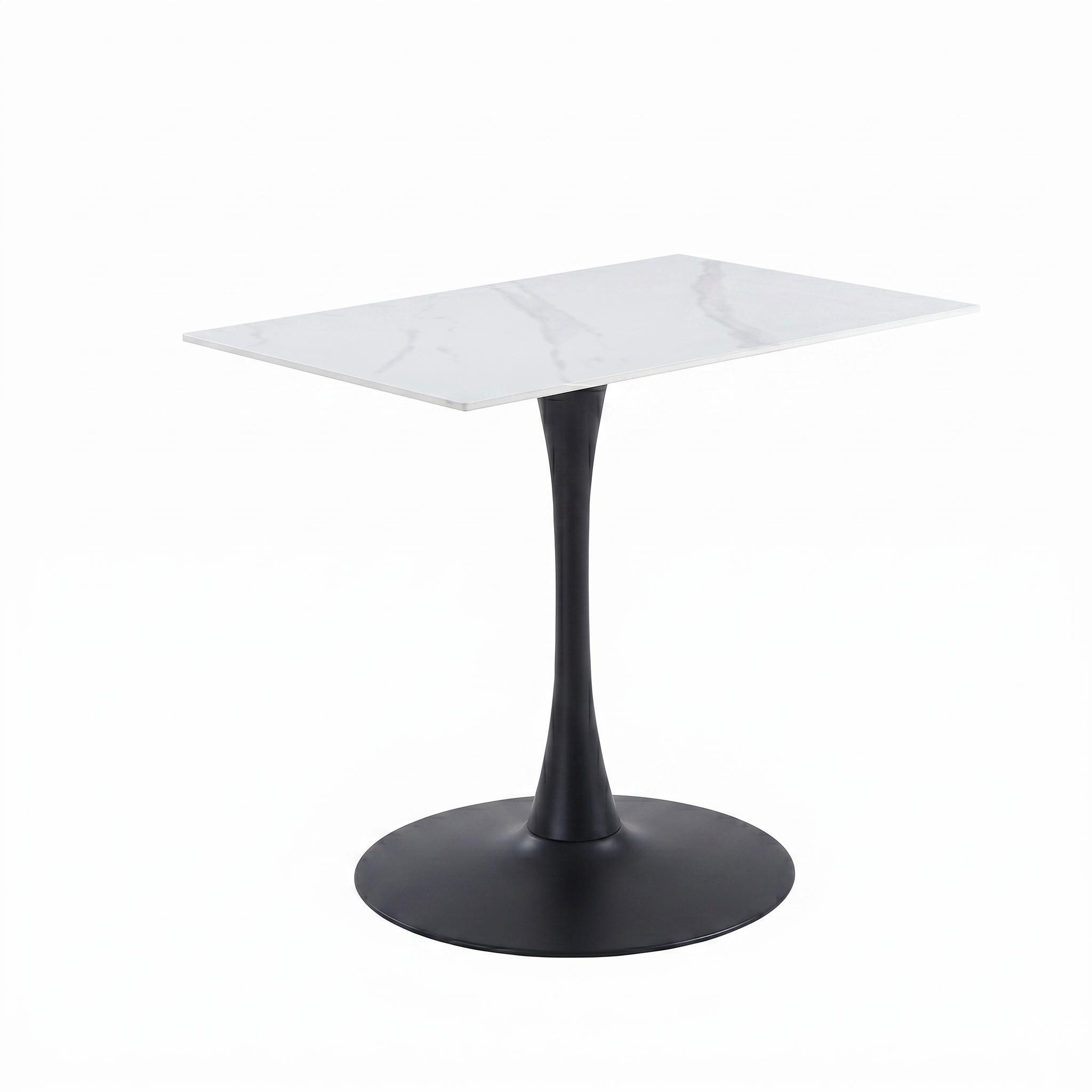 Bristol Dining Table with Sintered Stone Rectangular Tabletop and Steel Base