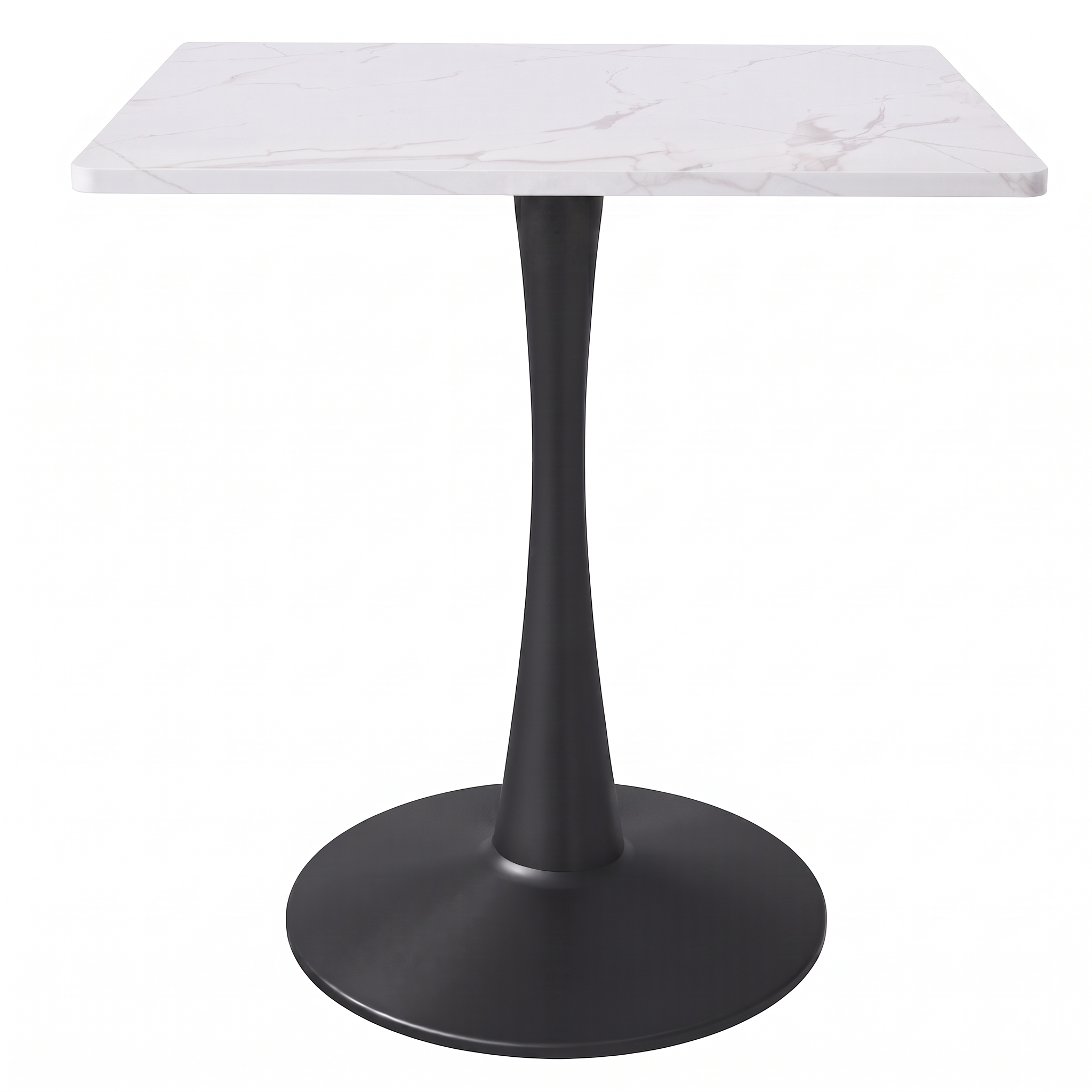 Bristol Square Dining Table with MDF Wood Tabletop and Steel Base