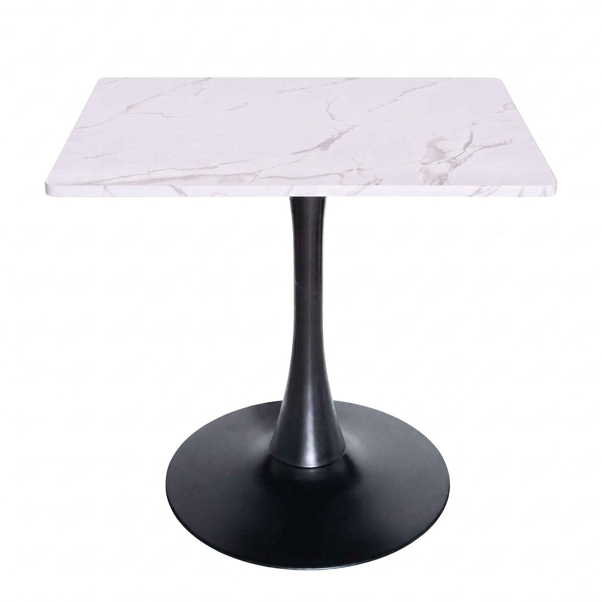 Bristol Square Dining Table with MDF Wood Tabletop and Steel Base