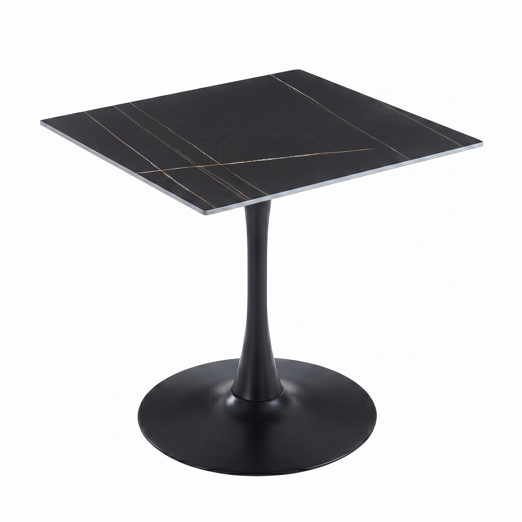 Bristol Square Dining Table with 35 in. Wide Sintered Stone Top and Steel Base