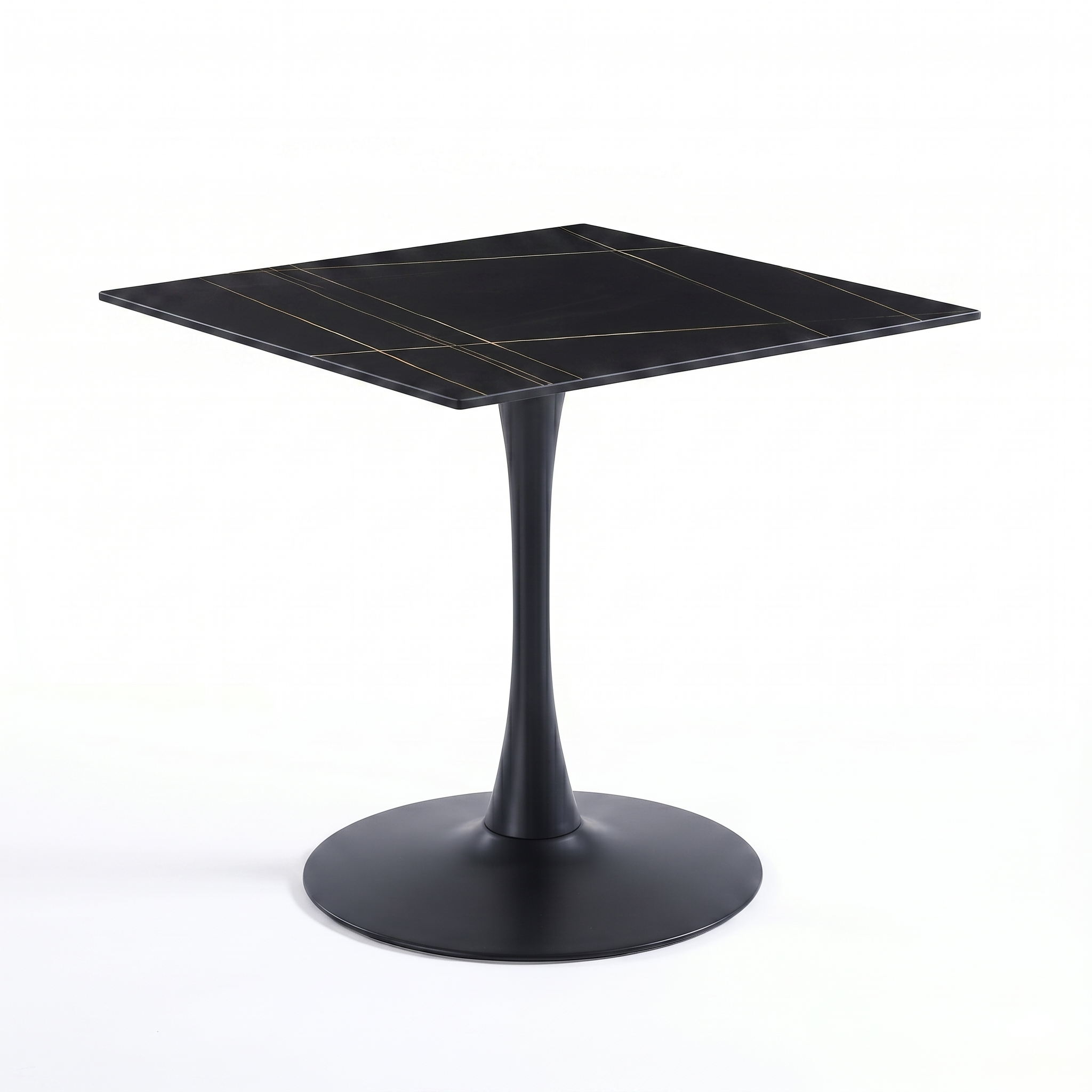 Bristol Square Dining Table with 35 in. Wide Sintered Stone Top and Steel Base