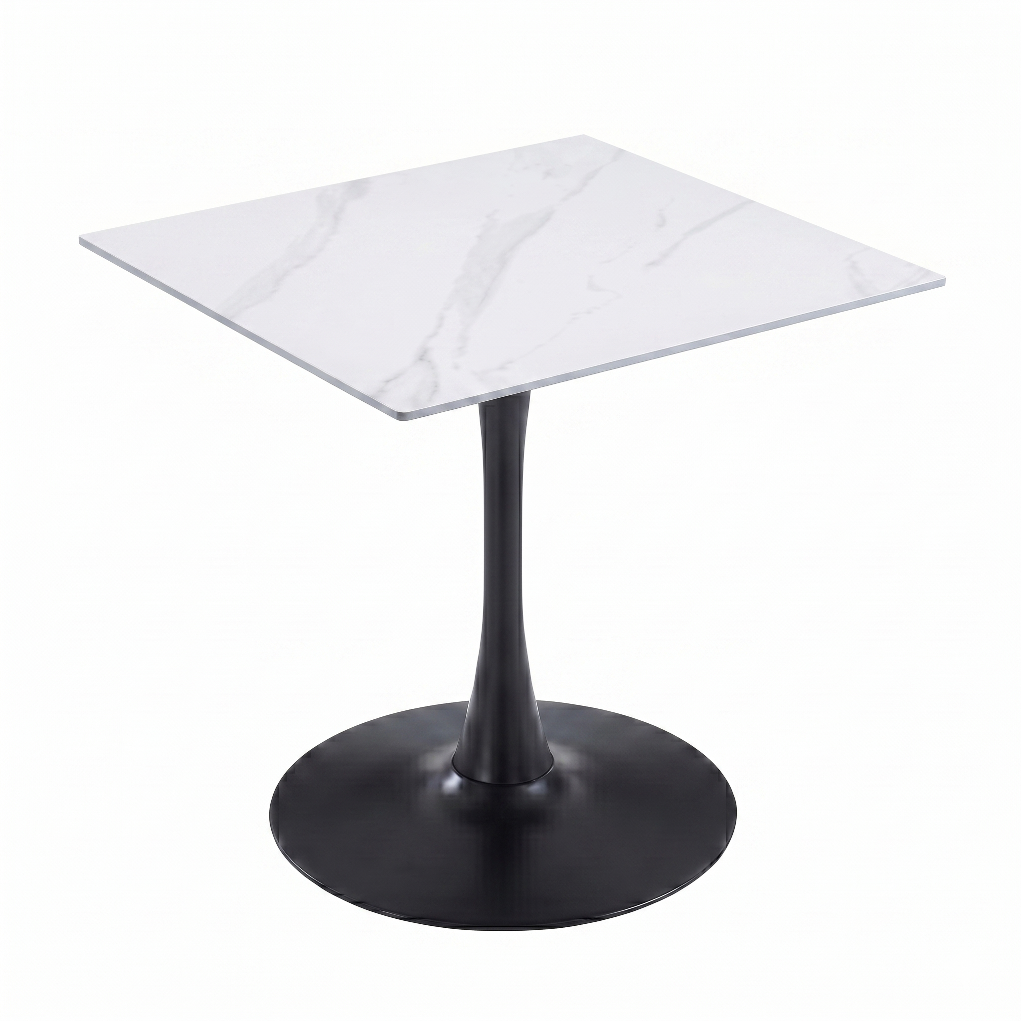 Bristol Square Dining Table with 35 in. Wide Sintered Stone Top and Steel Base