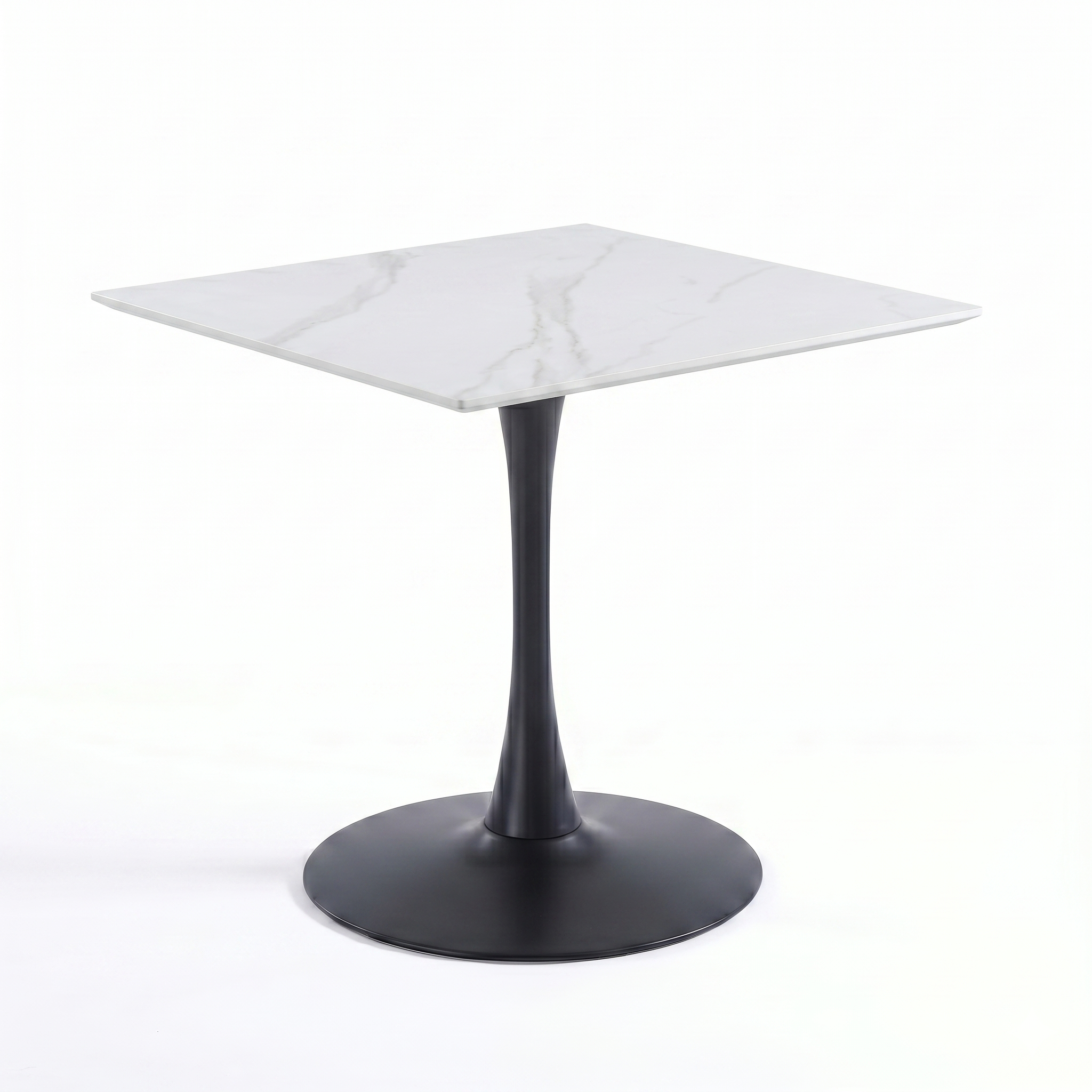Bristol Square Dining Table with 35 in. Wide Sintered Stone Top and Steel Base