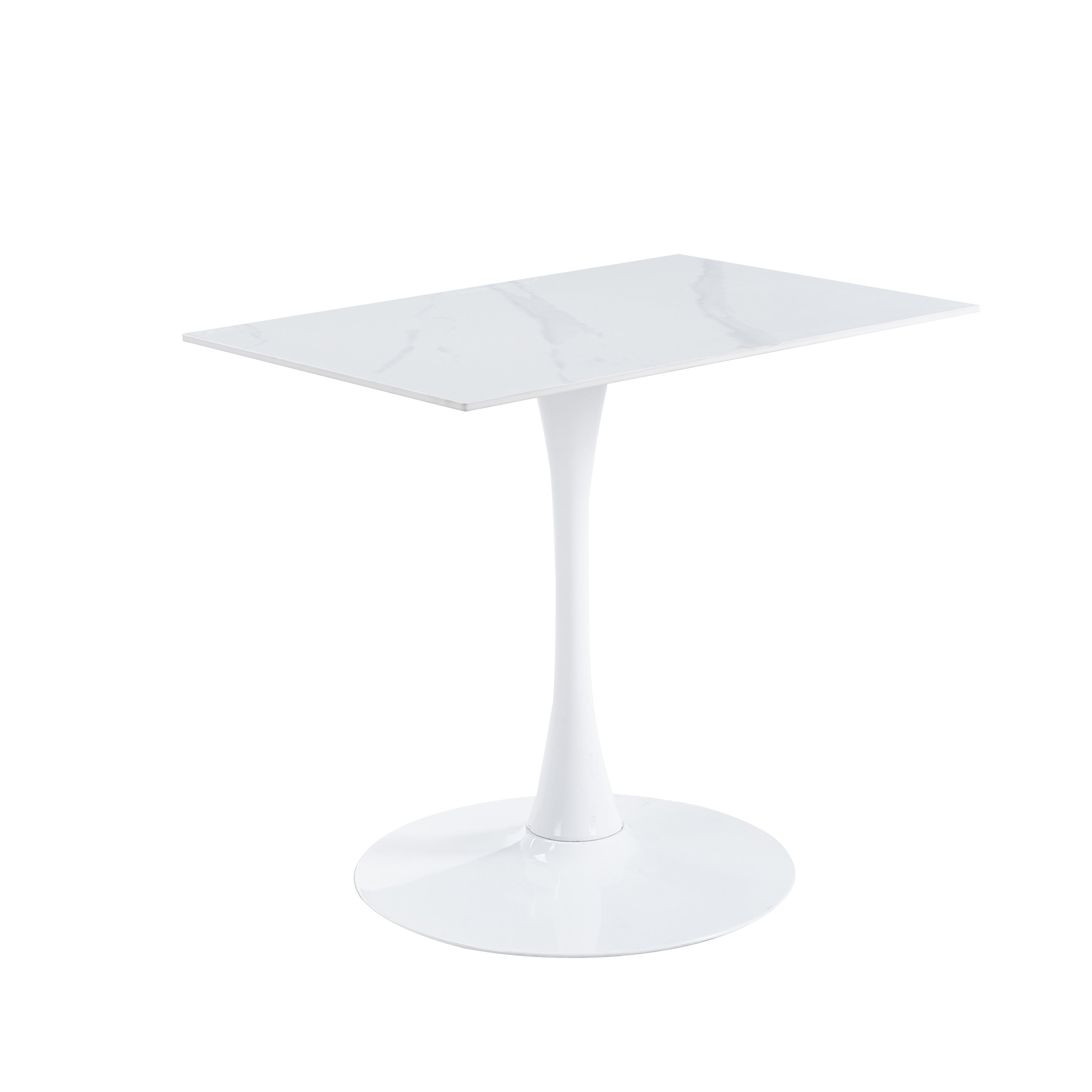 Bristol Dining Table with Sintered Stone Rectangular Tabletop and Steel Base