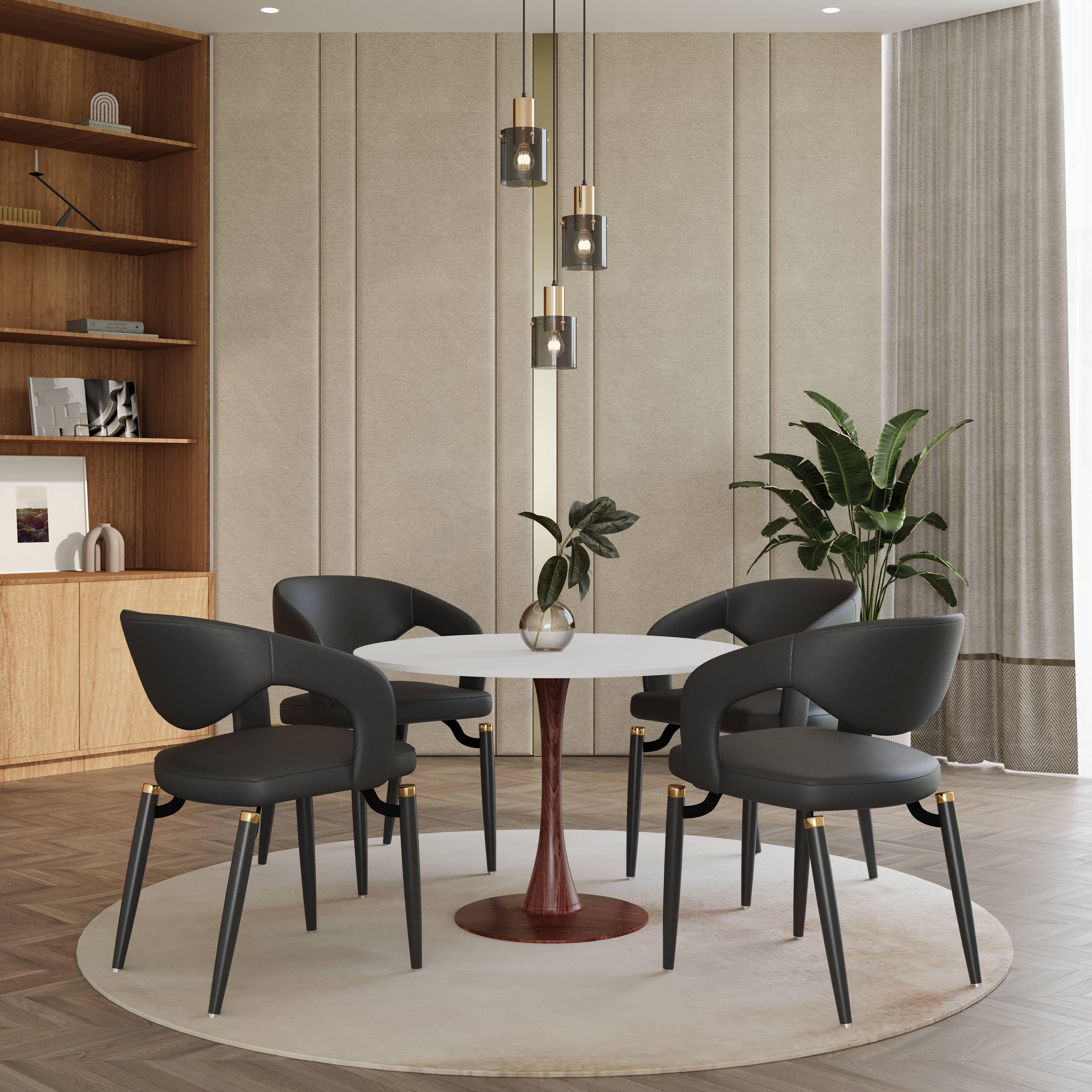 Bristol 35"/36"/40" Round Dining Table Wood Transfer Cherry/Natural/Walnut Base with MDF Table Top