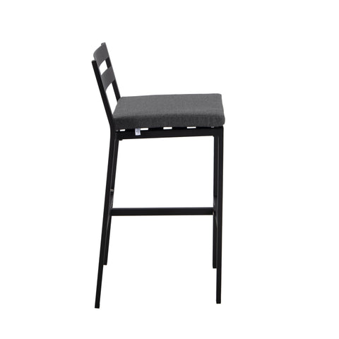 Chelsea 5-Piece Patio Bar Set: Aluminum Fire Pit Table with Tank Holder & 4 Barstools with Cushions