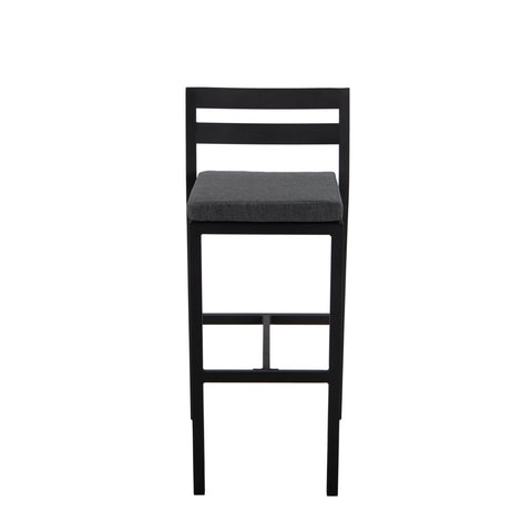 Chelsea 5-Piece Patio Bar Set: Aluminum Fire Pit Table with Tank Holder & 4 Barstools with Cushions