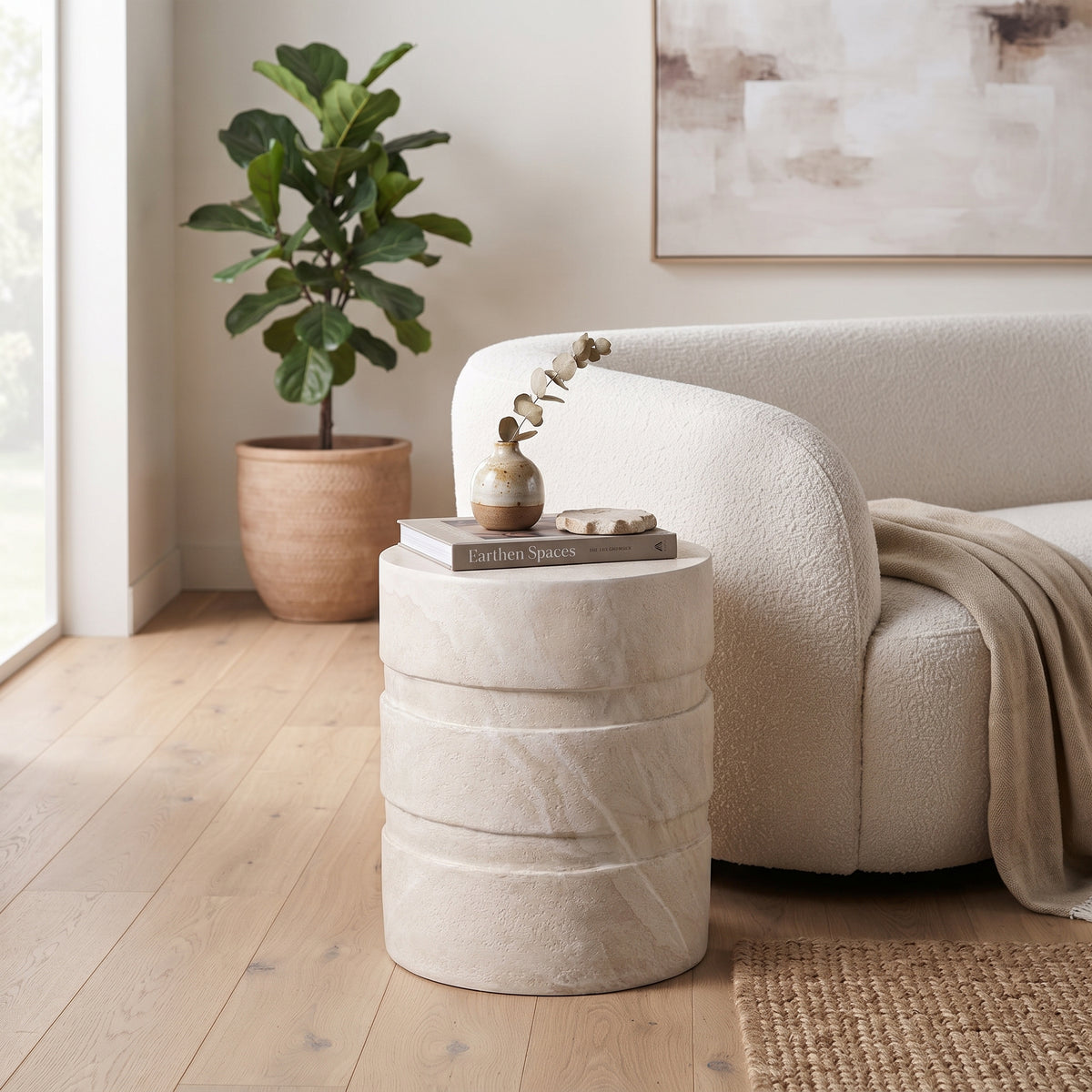 Cadence Fiberstone Side/End Table for Indoor and Outdoor