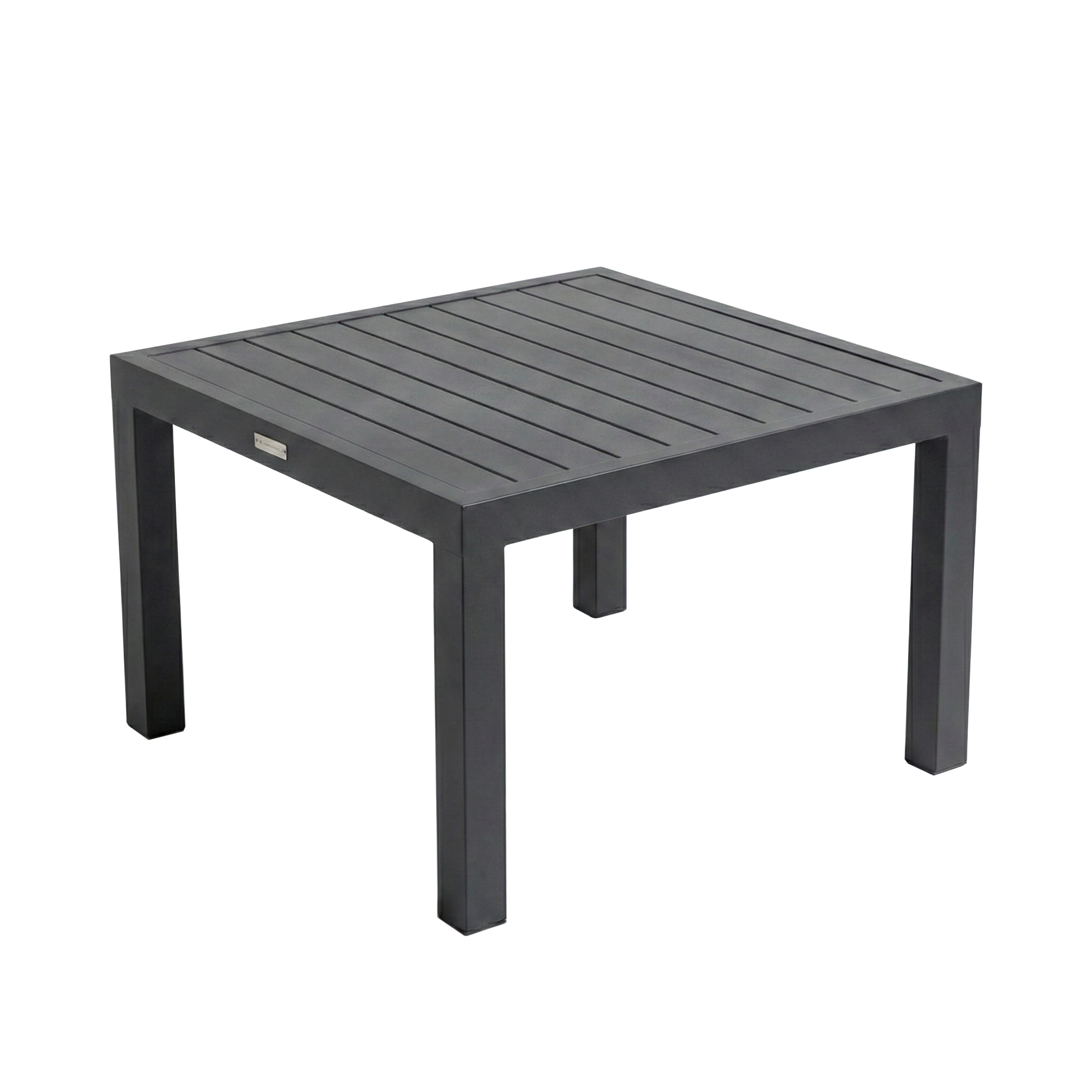 Chelsea Square 27 in. Wide Coffee Table in Aluminum for Indoor and Outdoor