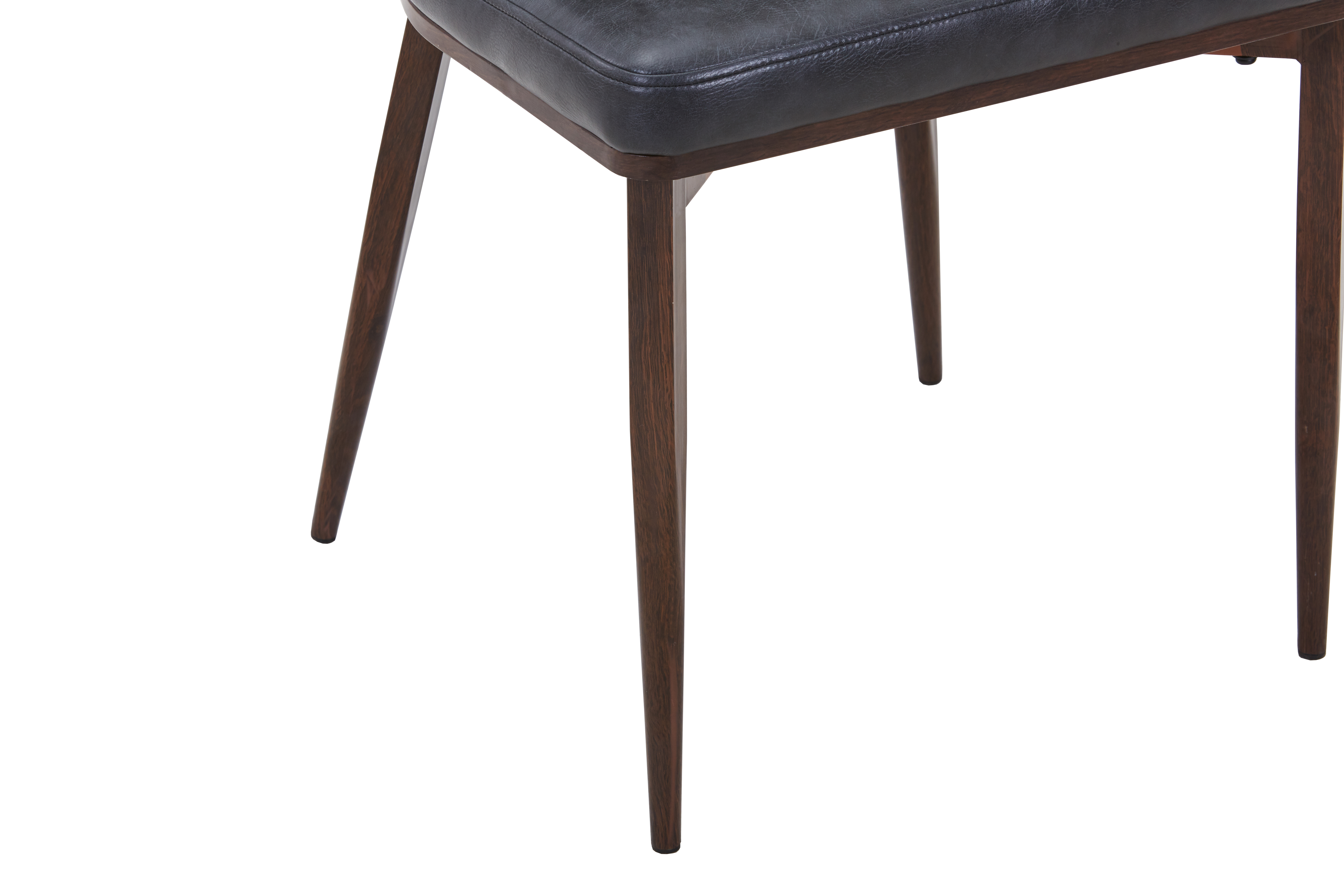 Dilenny Leather Dining Chair with Steel Legs