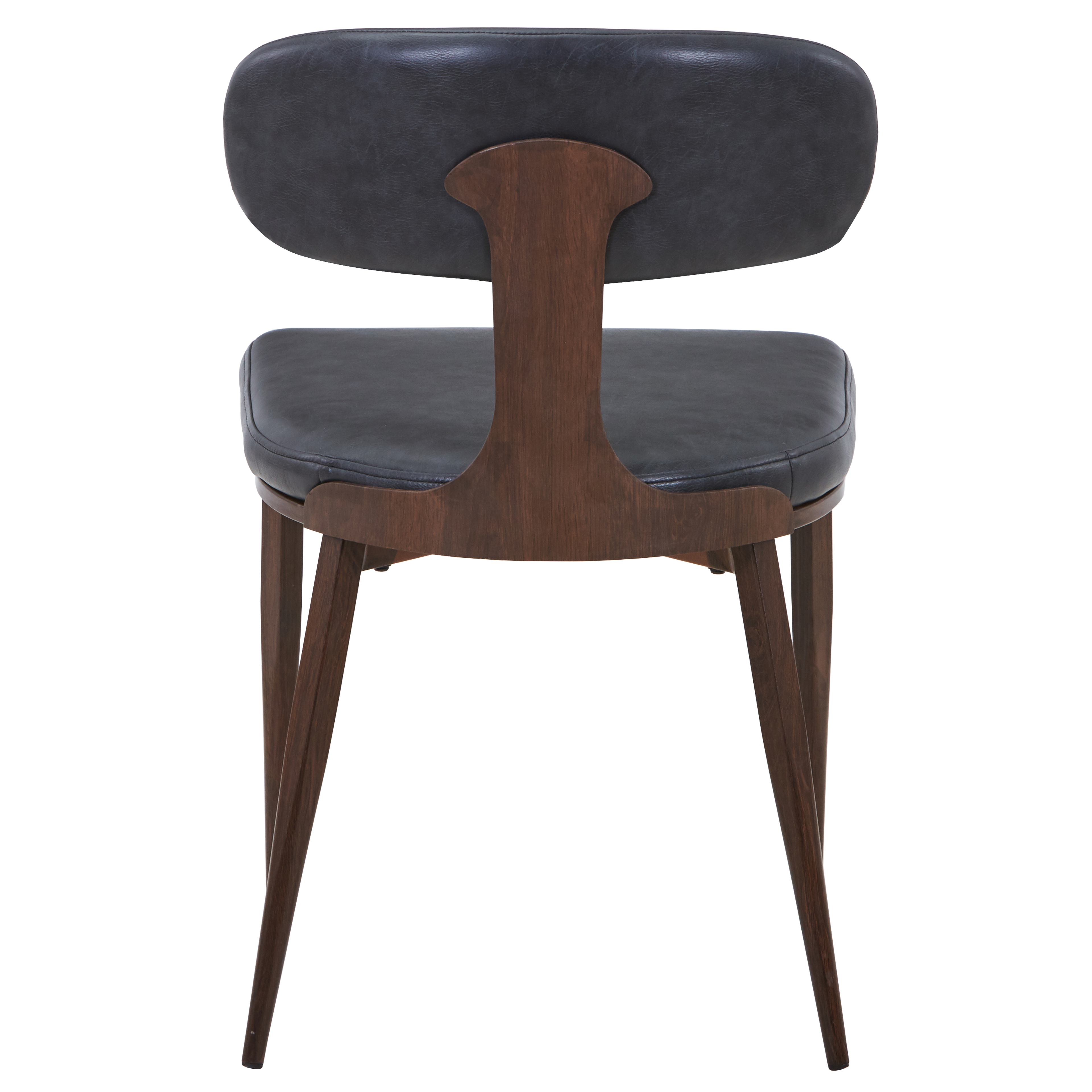 Dilenny Leather Dining Chair with Steel Legs