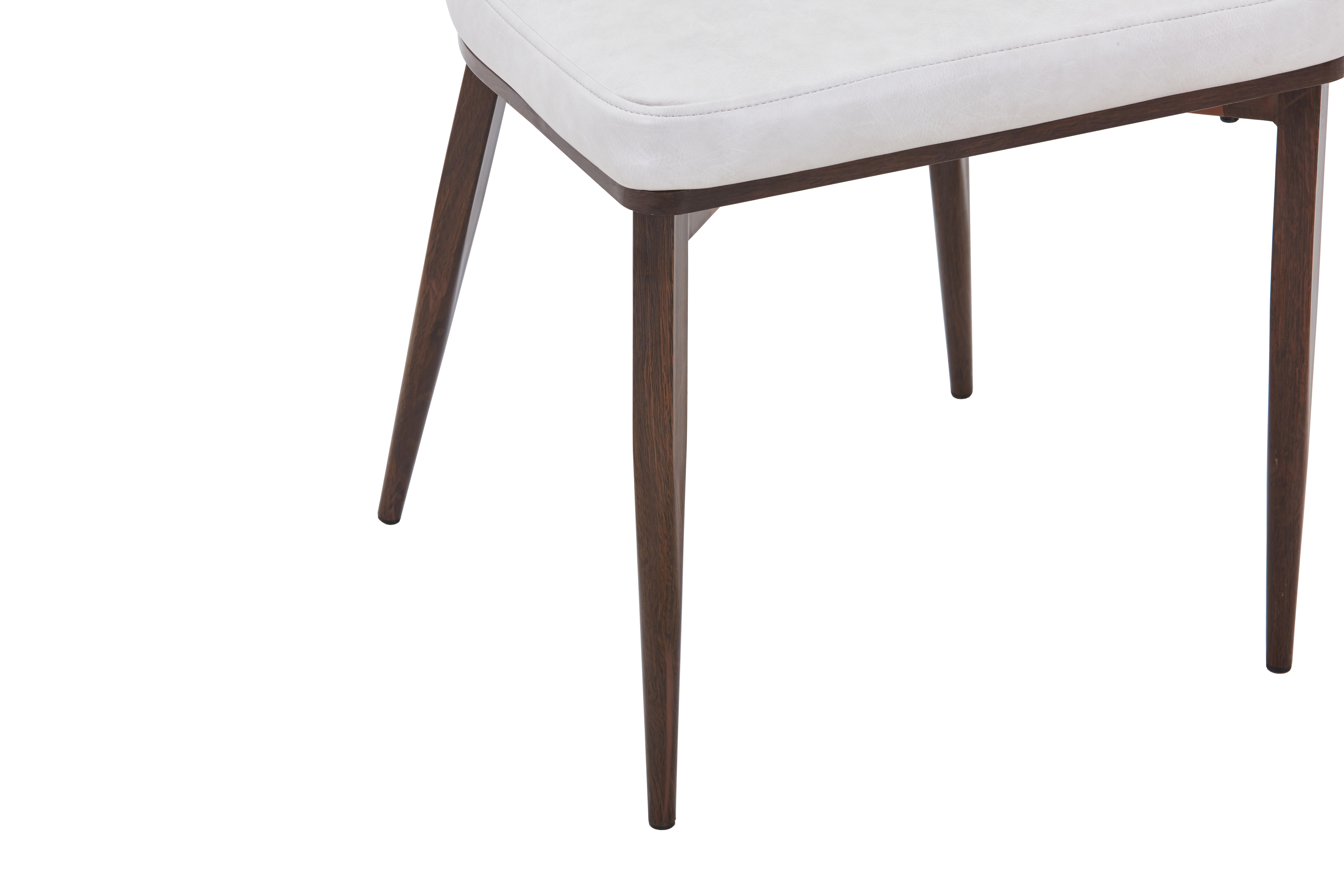 Dilenny Leather Dining Chair with Steel Legs
