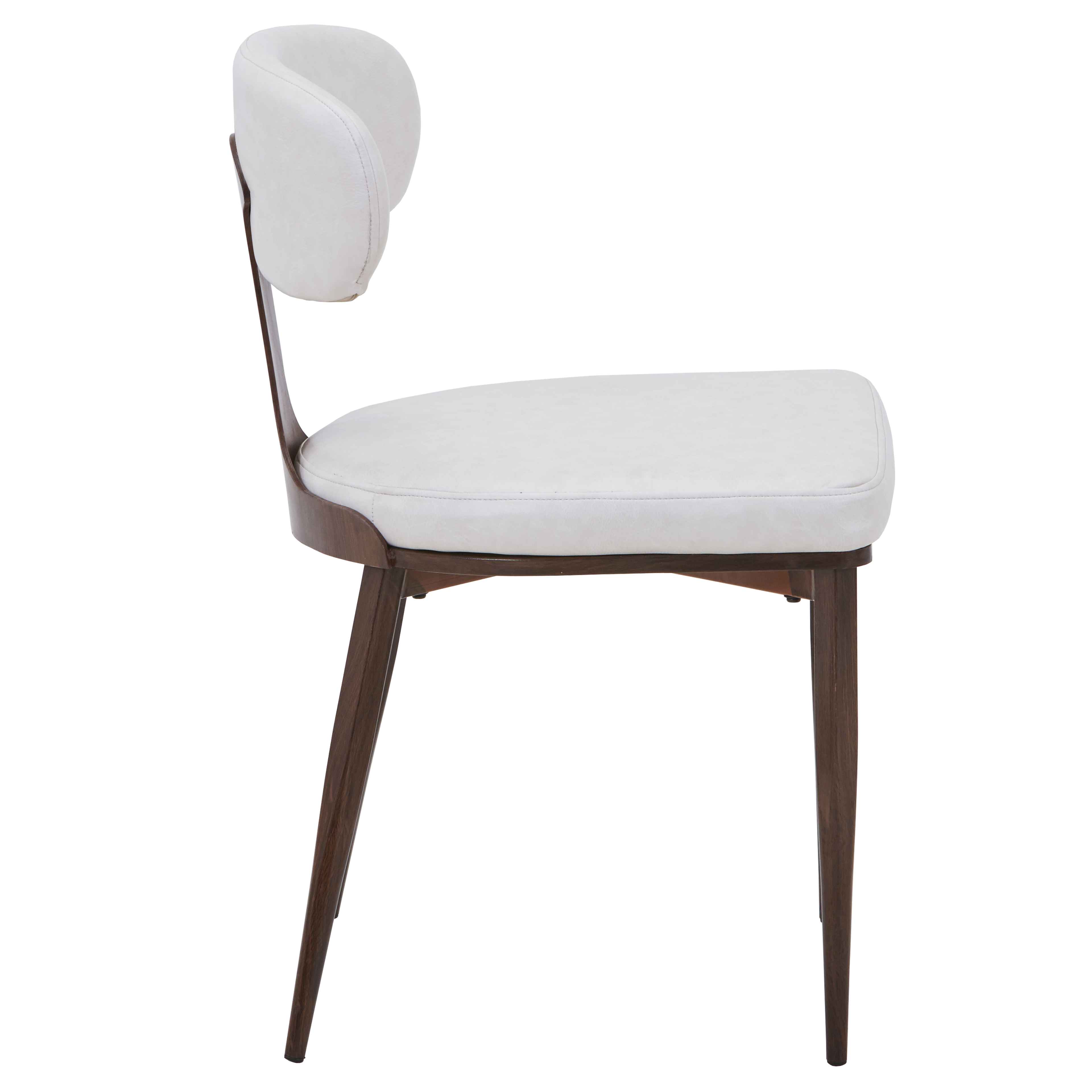 Dilenny Leather Dining Chair with Steel Legs