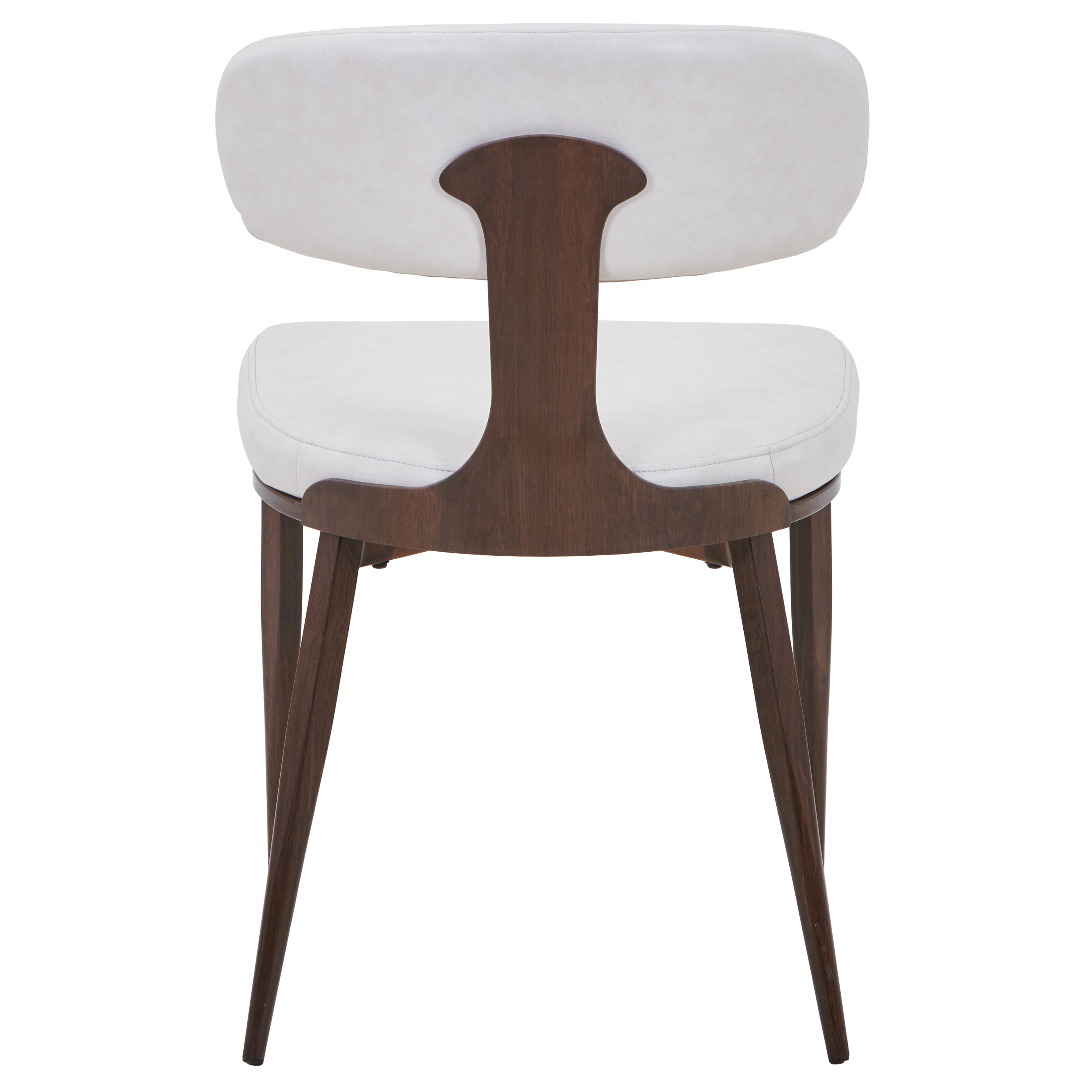 Dilenny Leather Dining Chair with Steel Legs