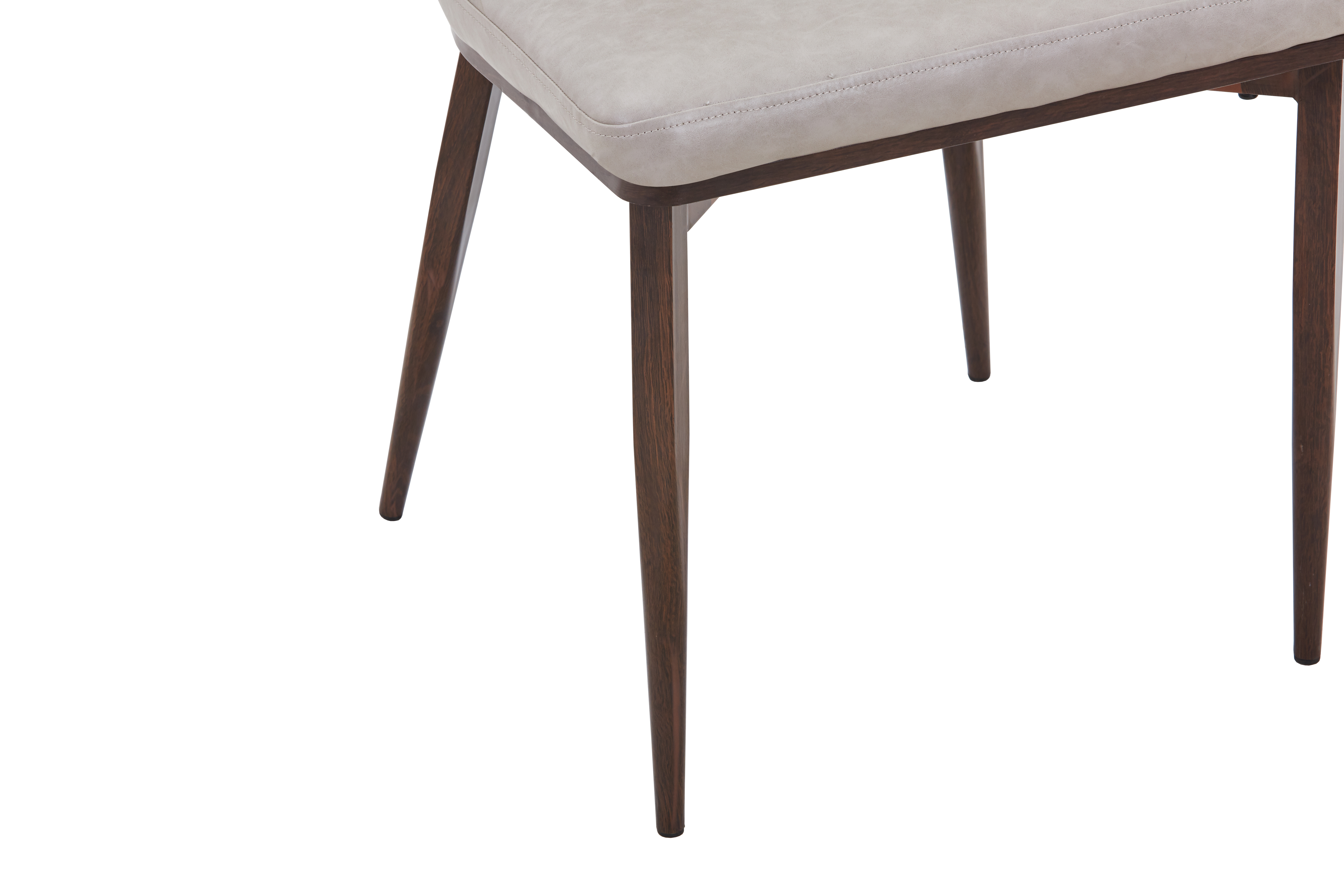 Dilenny Leather Dining Chair with Steel Legs