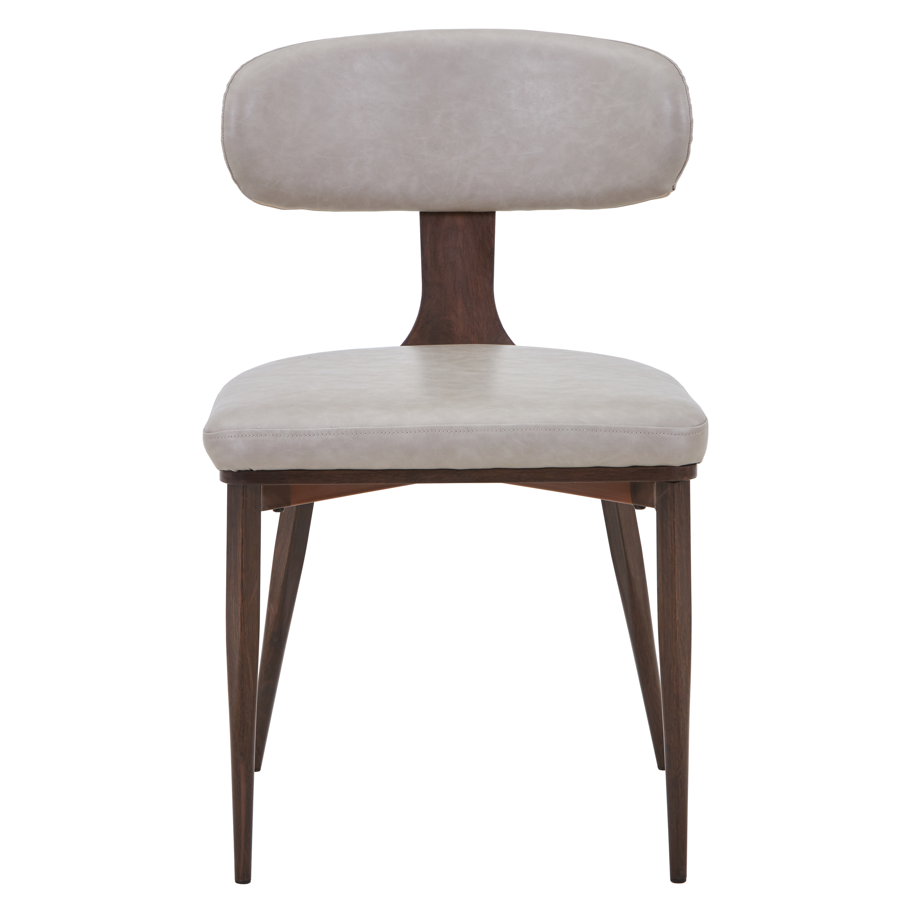 Dilenny Leather Dining Chair with Steel Legs