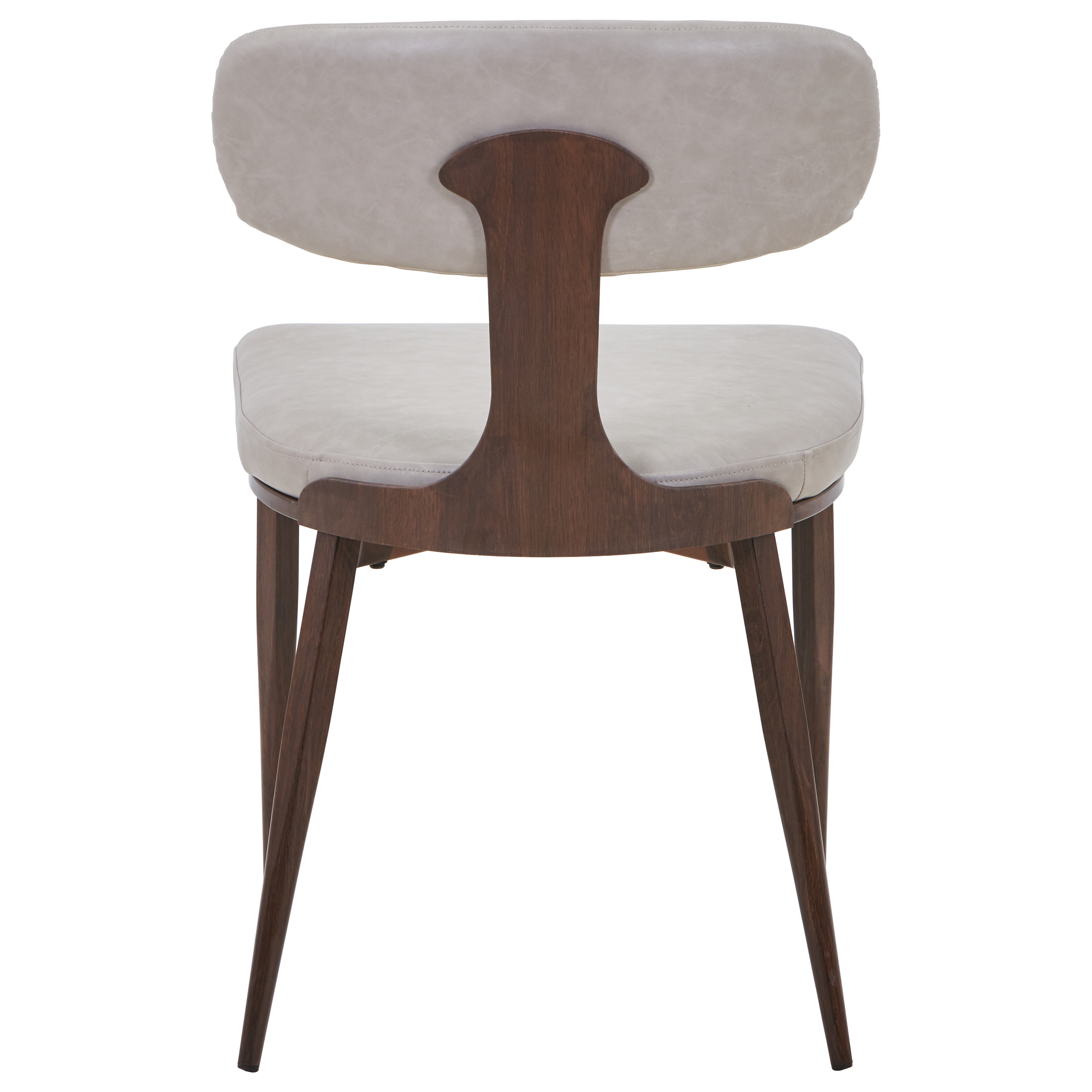 Dilenny Leather Dining Chair with Steel Legs