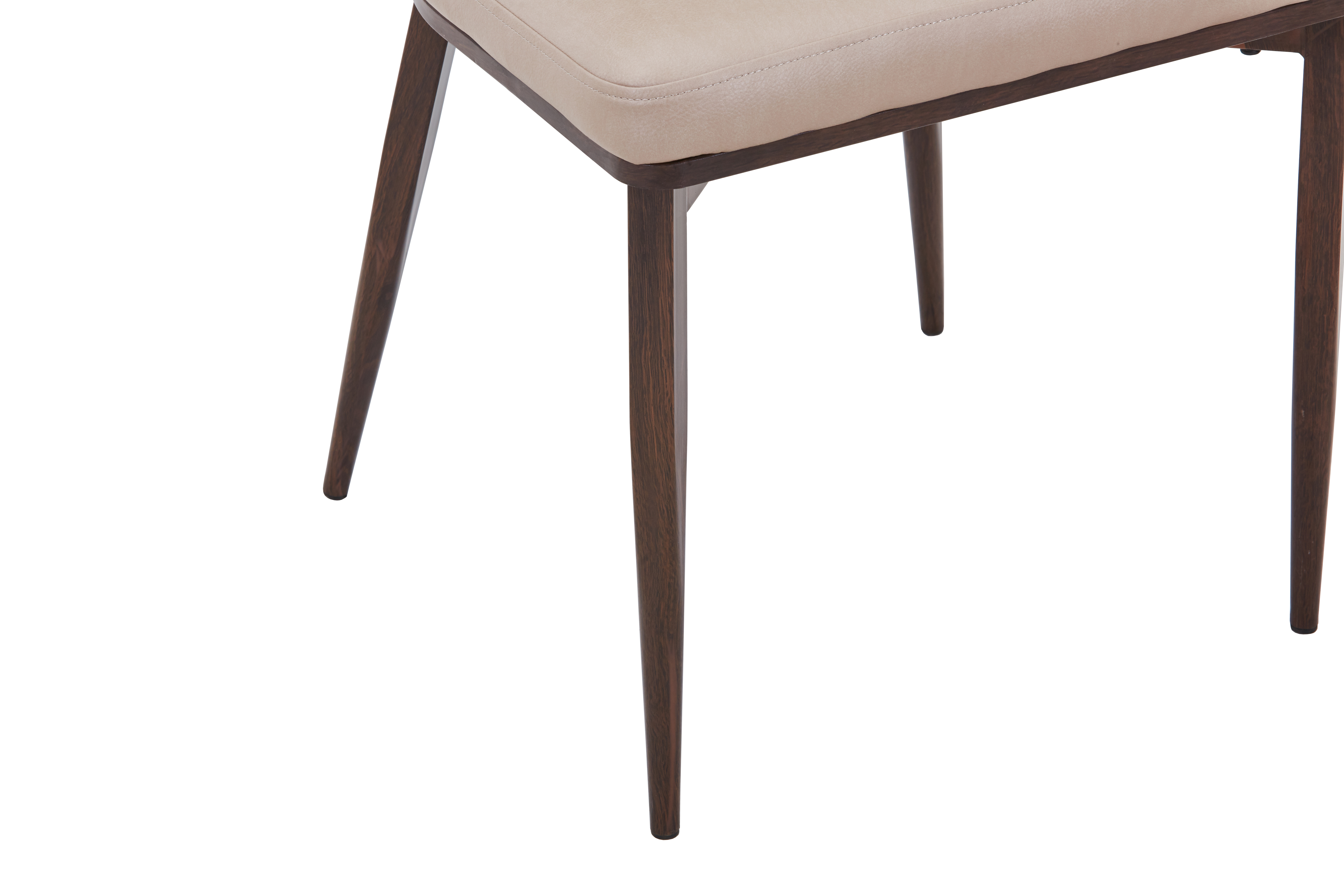 Dilenny Leather Dining Chair with Steel Legs