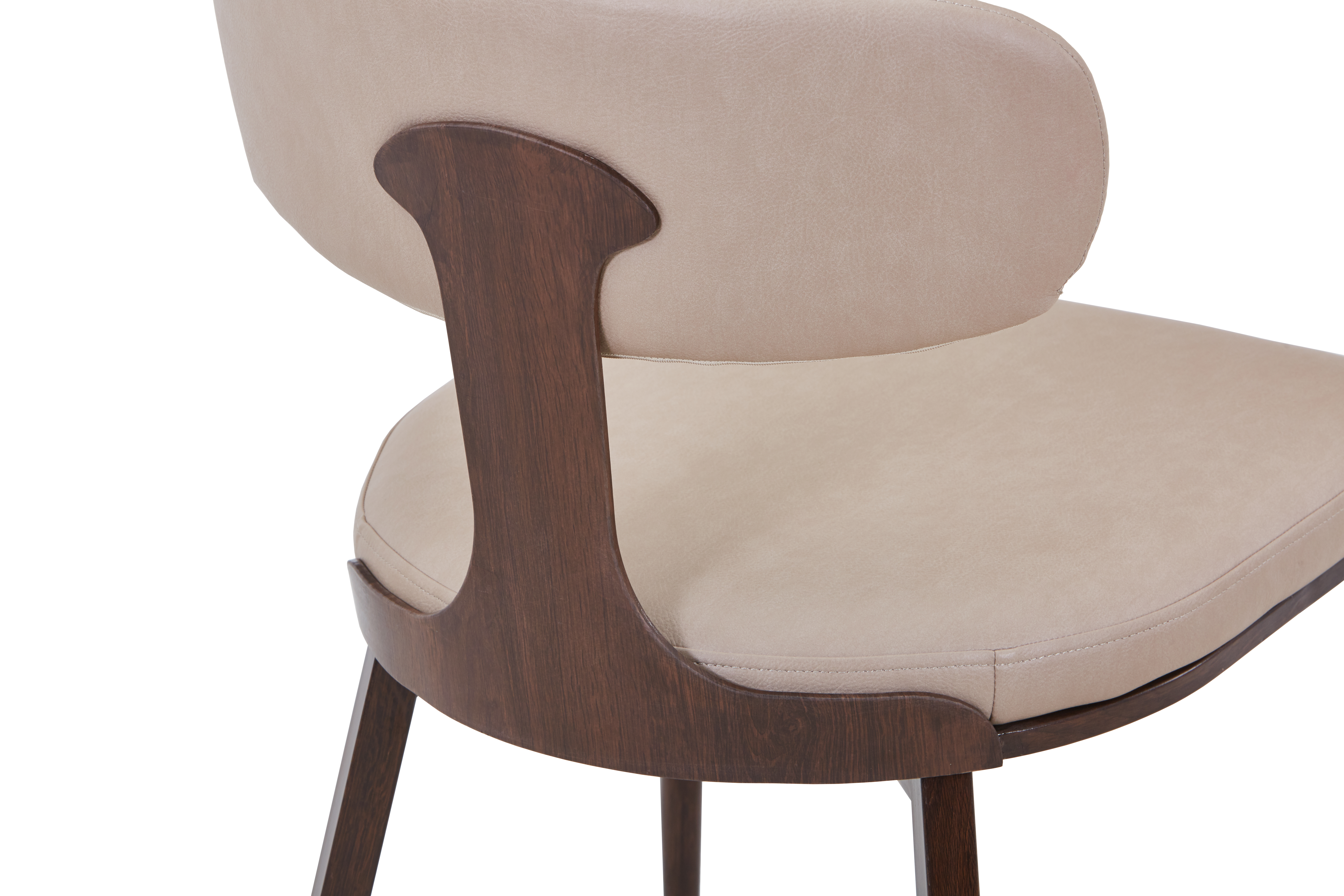 Dilenny Leather Dining Chair with Steel Legs