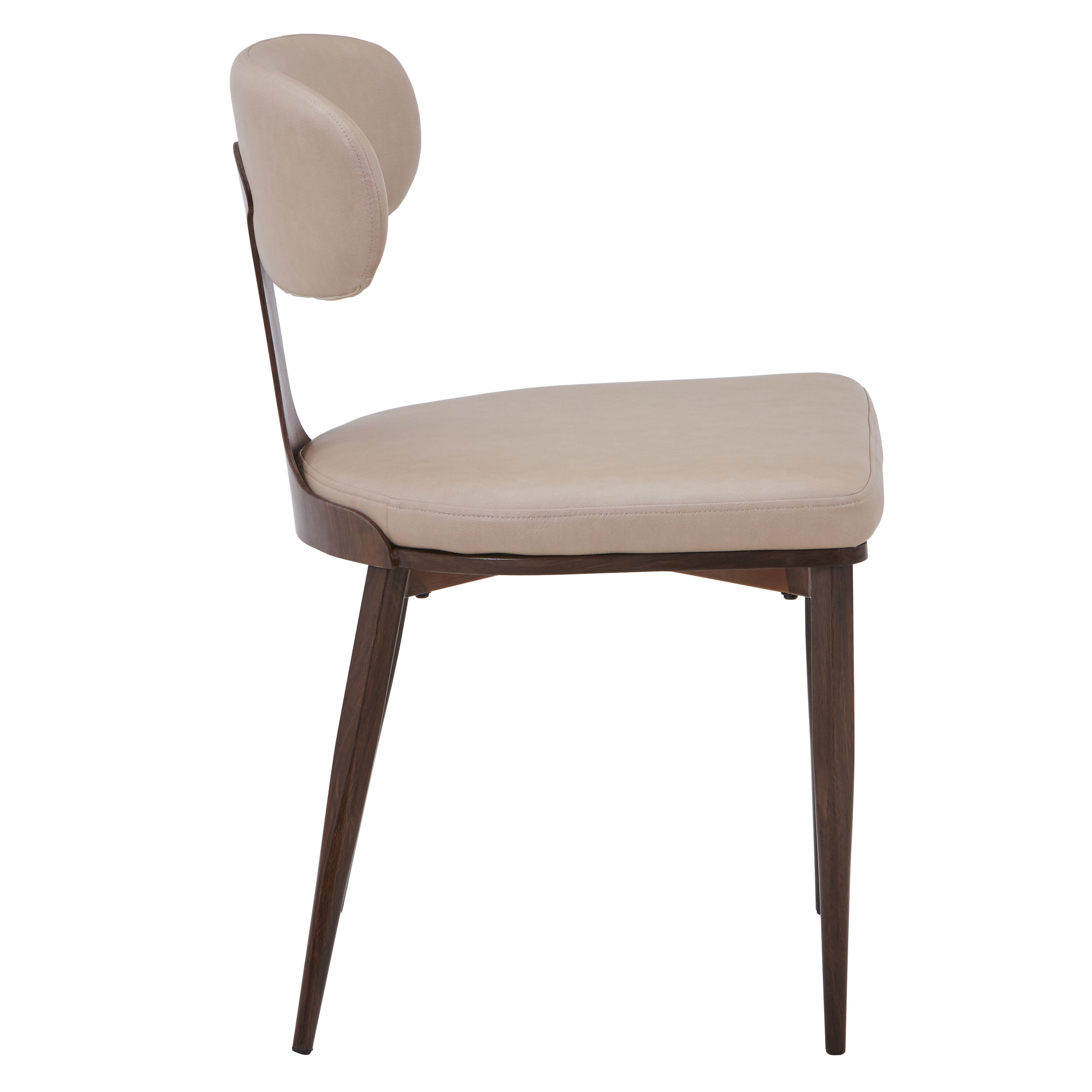 Dilenny Leather Dining Chair with Steel Legs