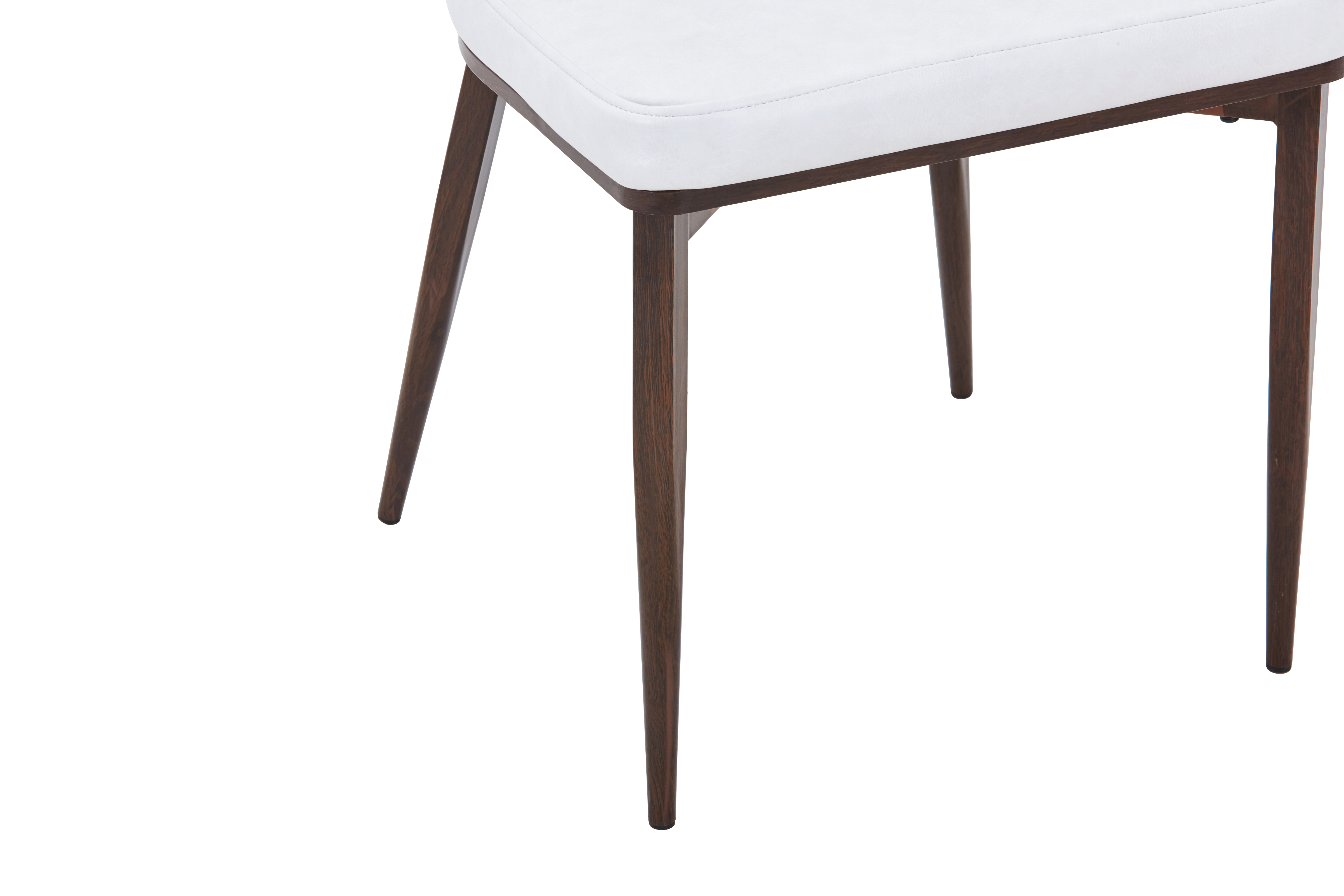Dilenny Leather Dining Chair with Steel Legs